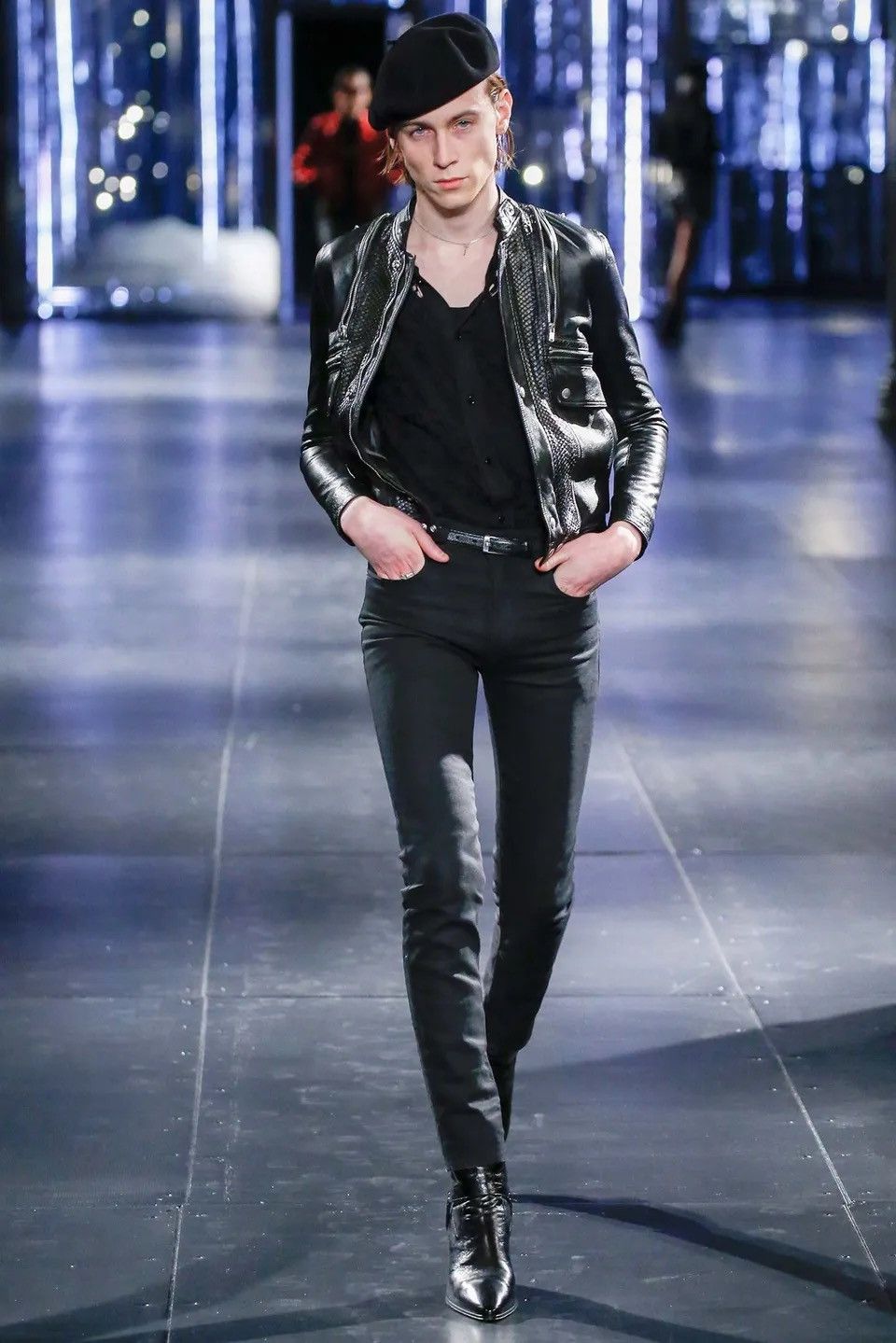 Hedi Slimane × Saint Laurent Paris FW15 Aviator Python Skin Patch Leather Jacket Size US S / EU 44-46 / 1 - 10 Thumbnail