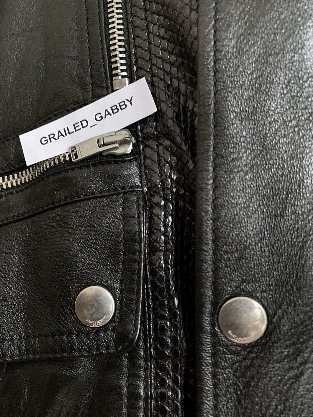 Hedi Slimane × Saint Laurent Paris FW15 Aviator Python Skin Patch Leather Jacket Size US S / EU 44-46 / 1 - 5 Thumbnail