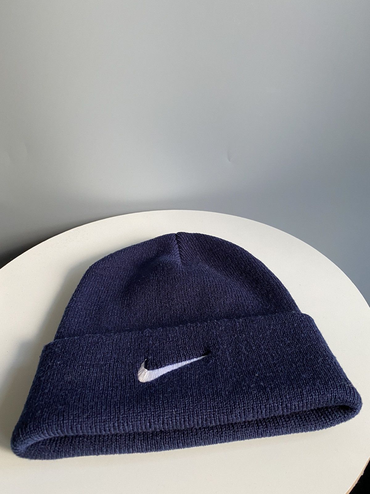 Nike × Vintage Vintage 90s Nike Swoosh Beanie Hat Size ONE SIZE - 9 Thumbnail