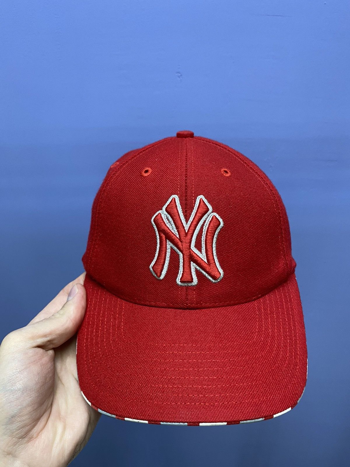 MLB × New York Yankees × Vintage Vintage New York Yankees Red Baseball MLB Cap Hat Rare Size ONE SIZE - 7 Thumbnail