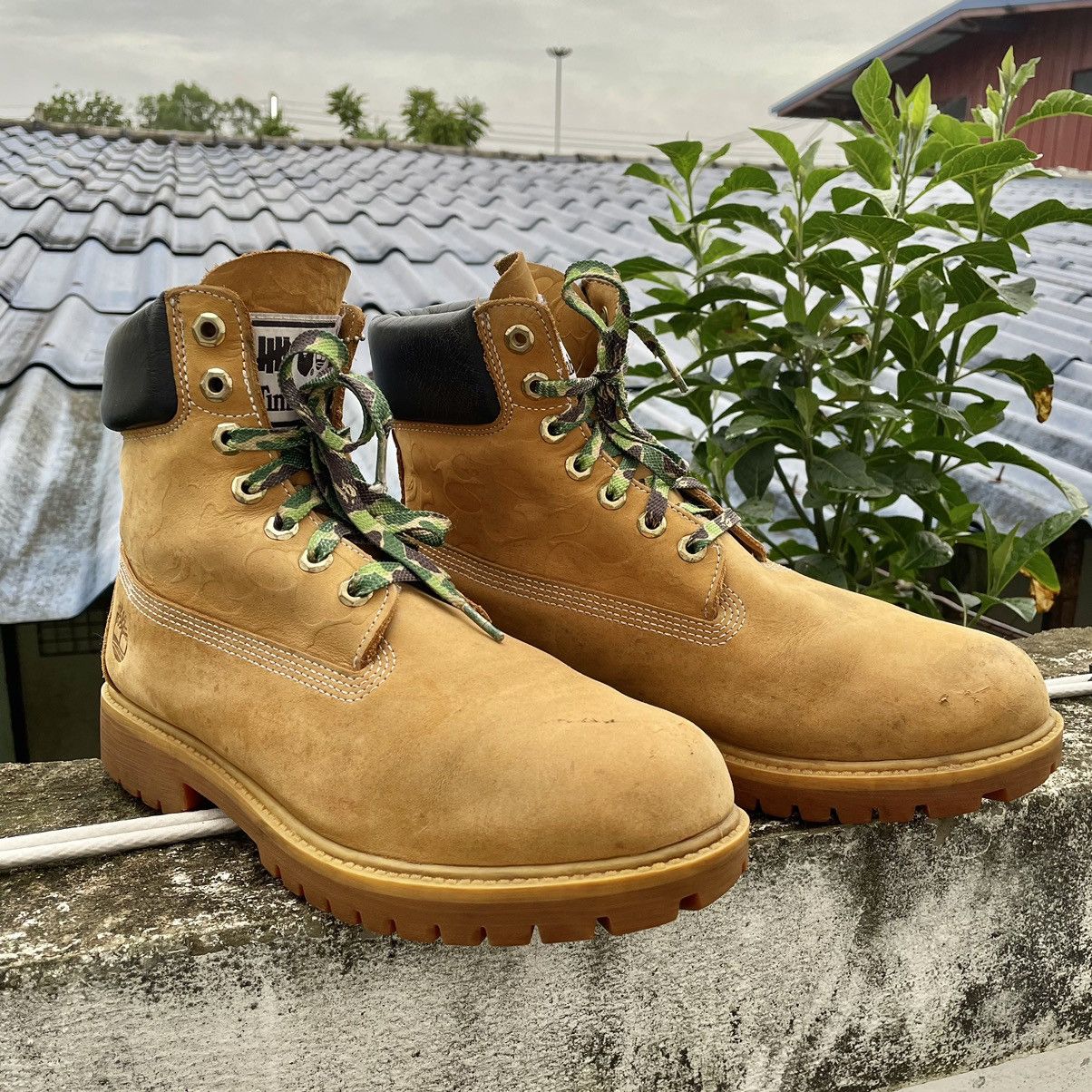 Bape undefeated store timberland boots