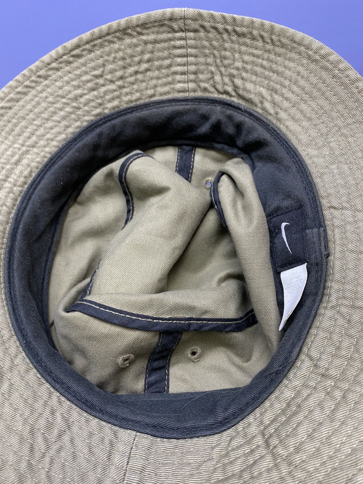 Nike × Vintage Vintage Nike Bucket Hat Swoosh Logo Beige S/M Size Unisex Size ONE SIZE - 11 Thumbnail