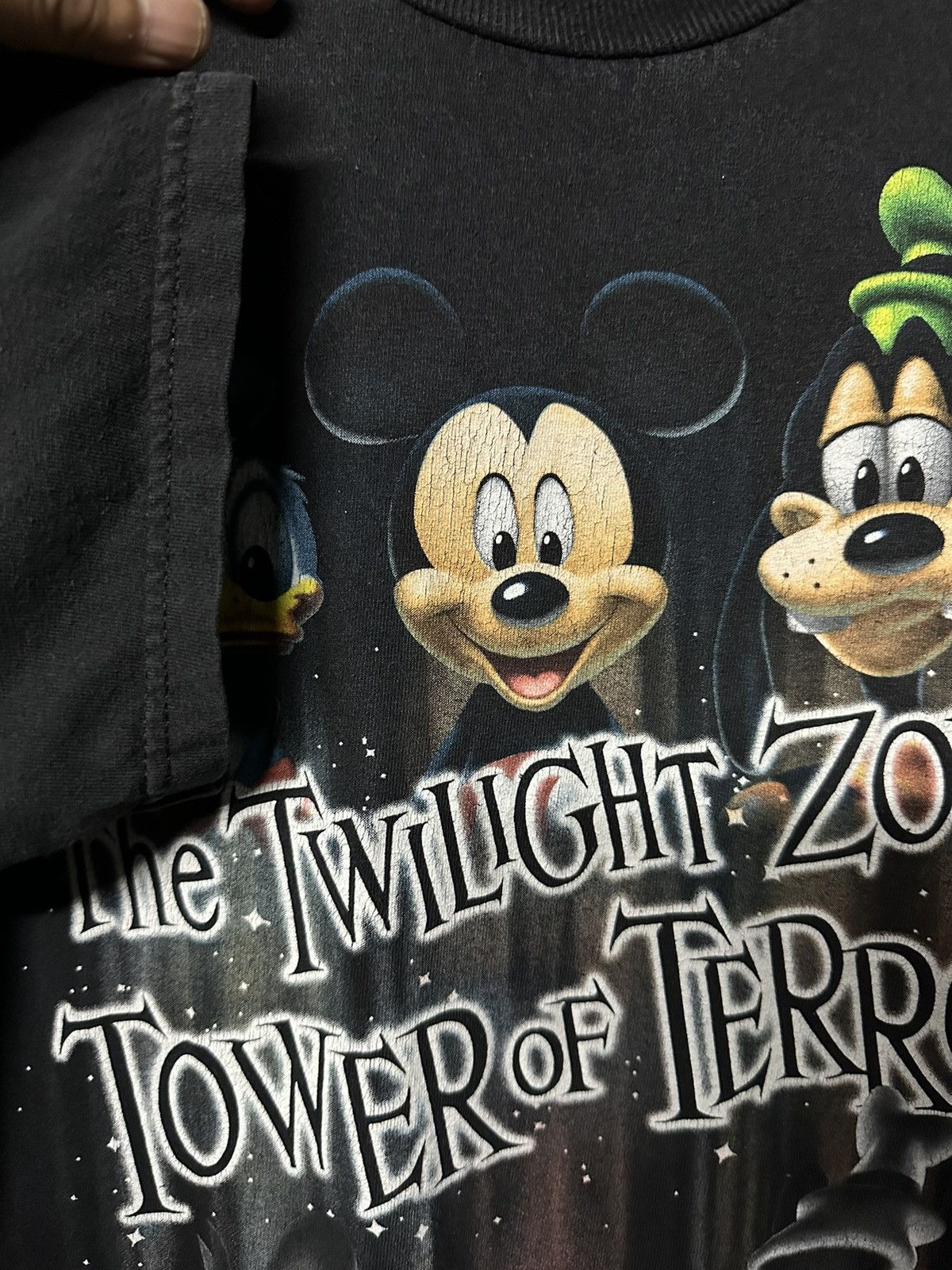 Expert Horror × Mickey Mouse × Vintage Vintage The Twilight Zone Tower Of Terror Faded Tee Size US M / EU 48-50 / 2 - 6 Thumbnail
