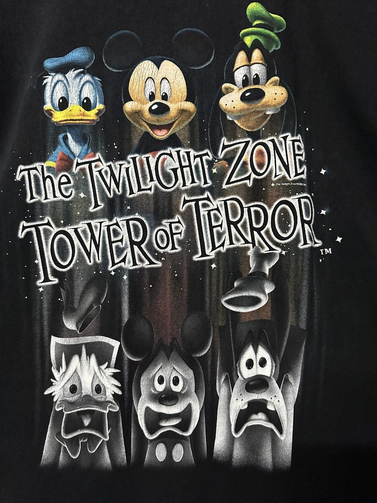 Expert Horror × Mickey Mouse × Vintage Vintage The Twilight Zone Tower Of Terror Faded Tee Size US M / EU 48-50 / 2 - 2 Thumbnail