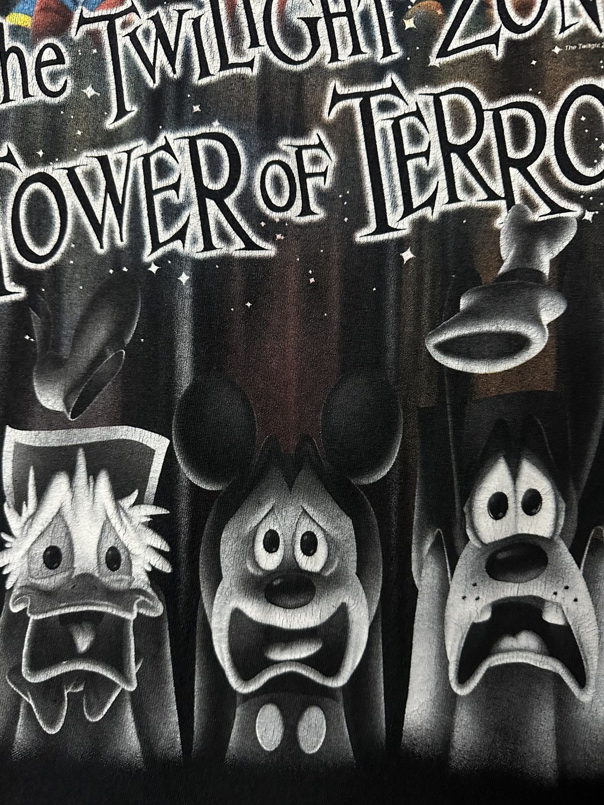 Expert Horror × Mickey Mouse × Vintage Vintage The Twilight Zone Tower Of Terror Faded Tee Size US M / EU 48-50 / 2 - 4 Thumbnail