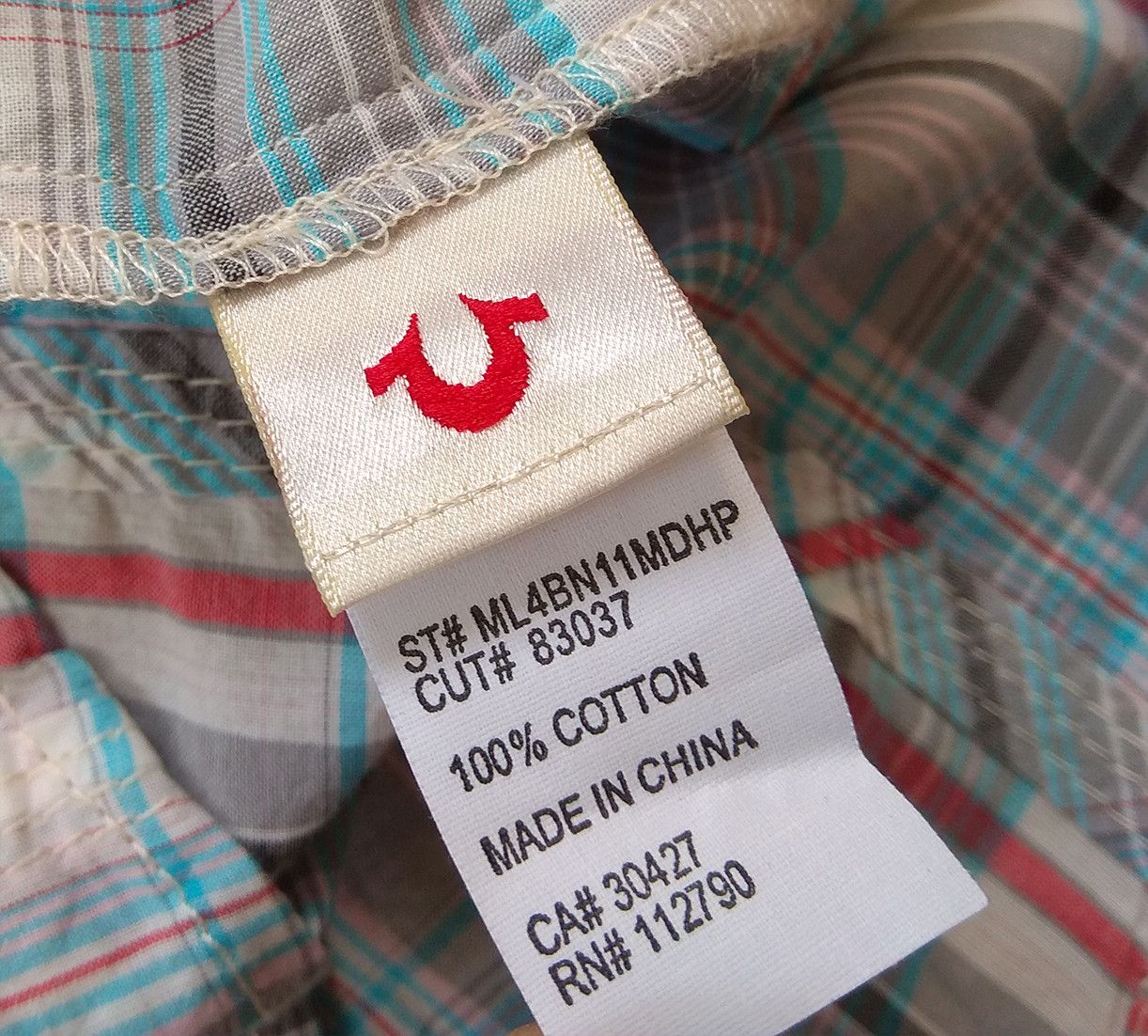 True Religion True Religion Rocky Western Short Sleeve Check Shirt Size US L / EU 52-54 / 3 - 6 Thumbnail