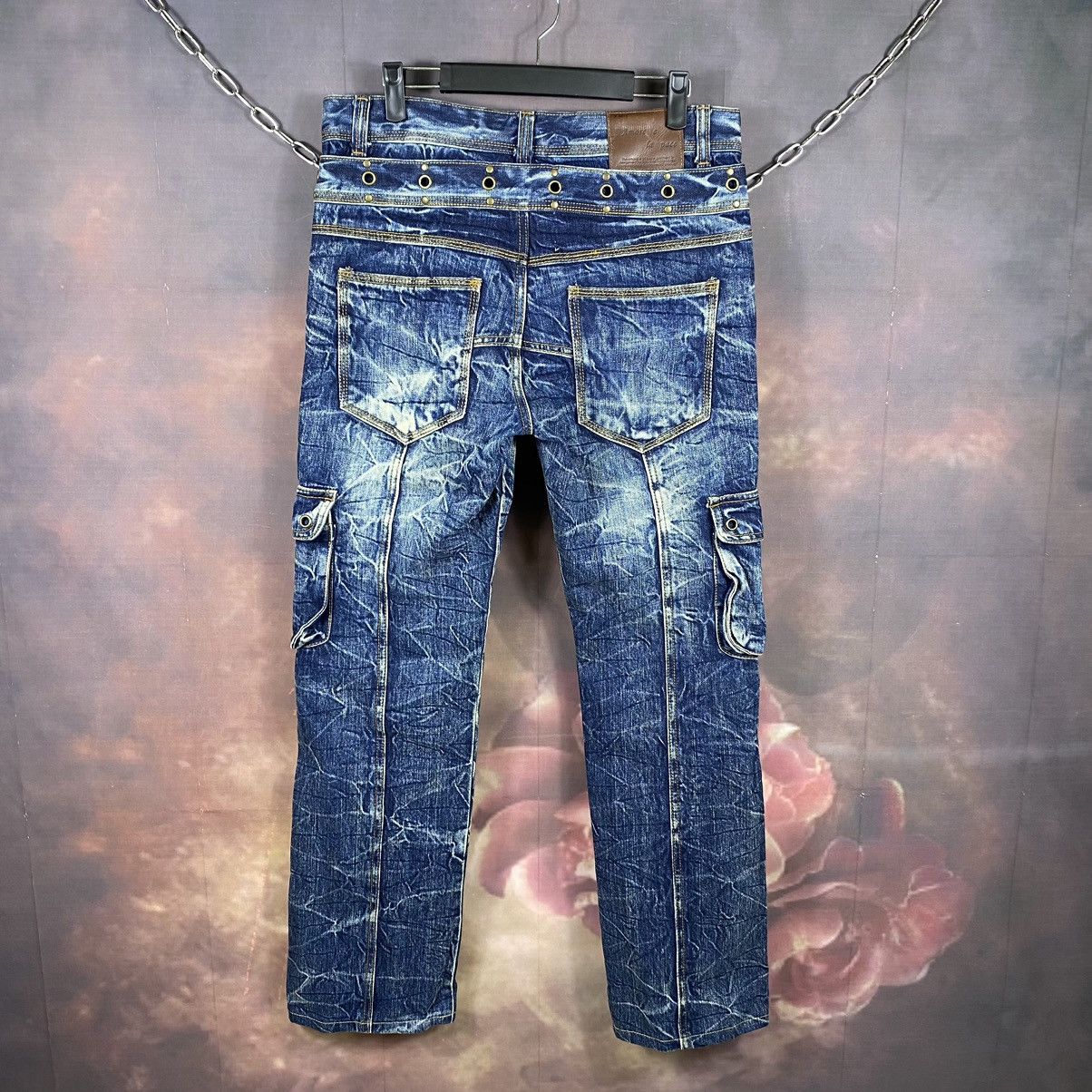 If Six Was Nine × Vintage Rare🔥Vintage Double Waist Cargo Denim Jeans Size US 30 / EU 46 - 1 Thumbnail