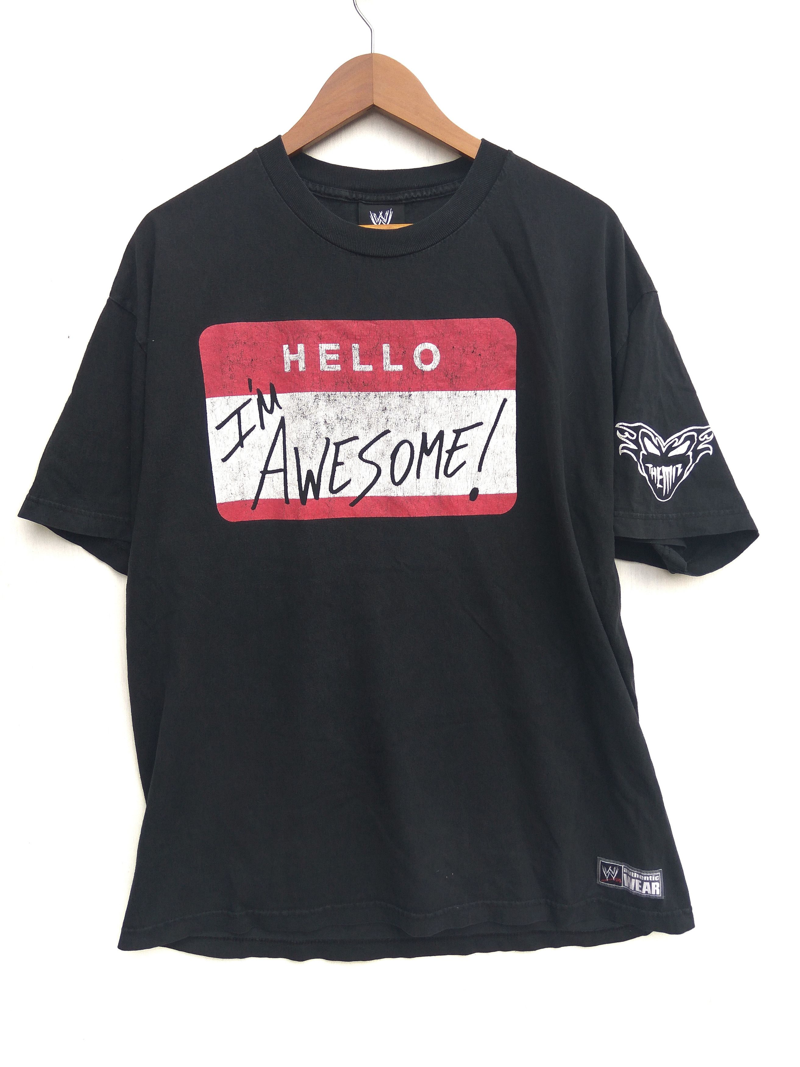 image of Vintage Wwe T Shirt The Miz in Faded Black, Men's (Size XL)