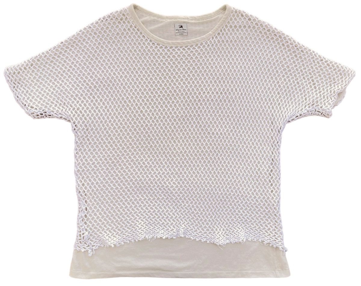 image of Sasquatchfabrix Ss10 "net Overlay" Pocket Tee in White, Men's (Size XL)