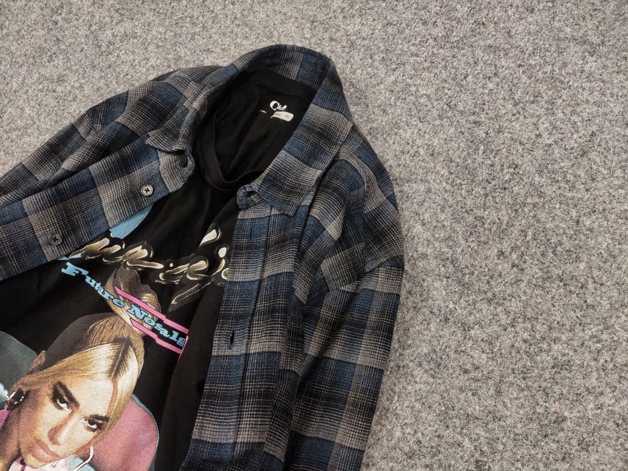 Samsoe Samsoe Vintage Flannel Shirt Checkered Travis Scott Style Hype Size US S / EU 44-46 / 1 - 4 Thumbnail