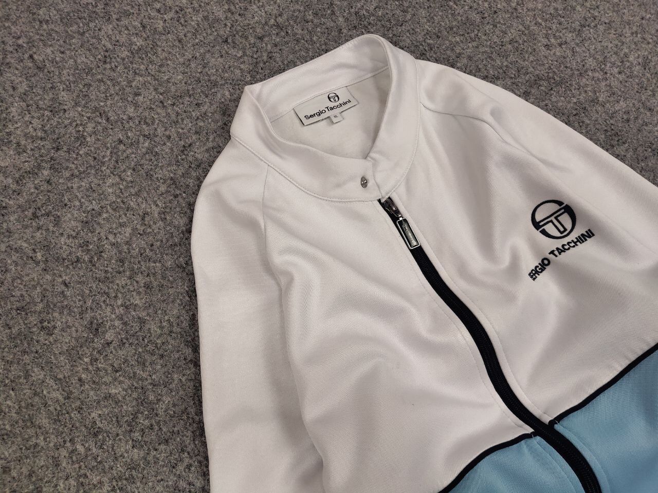 Sergio Tacchini Sergio Tacchini track top light Blue White Light Zip Jacket Size US XL / EU 56 / 4 - 7 Thumbnail
