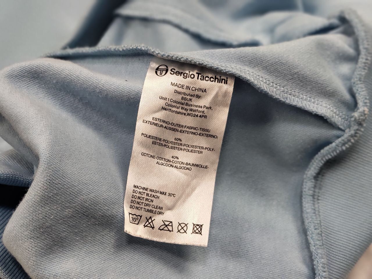 Sergio Tacchini Sergio Tacchini track top light Blue White Light Zip Jacket Size US XL / EU 56 / 4 - 21 Thumbnail