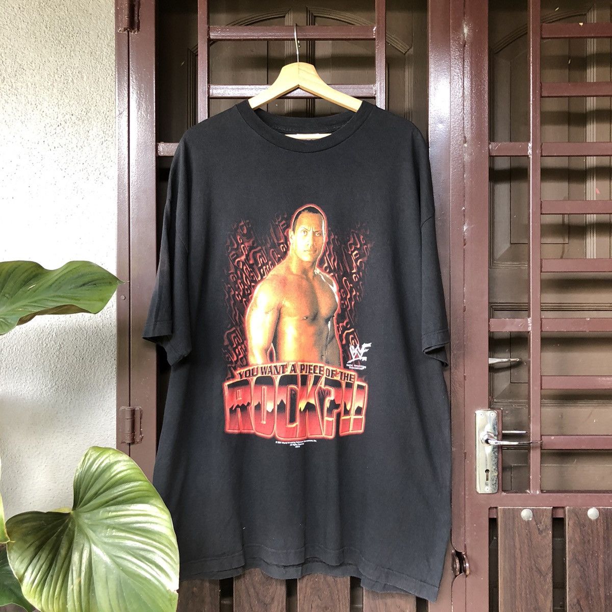 image of Vintage The Rock Tshirt Y2K Like Stone Cold Undertaker in Black, Men's (Size 2XL)