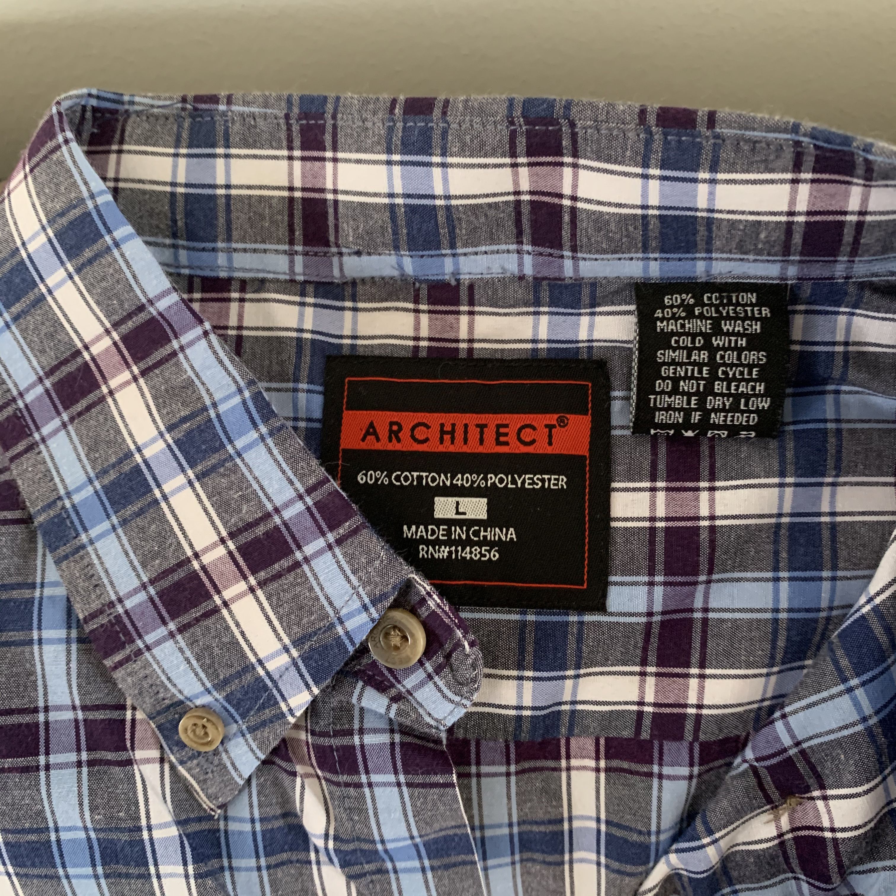 Architect NWT Architect Plaid Button Down Shirt L Regular Easy Care Size US L / EU 52-54 / 3 - 2 Thumbnail