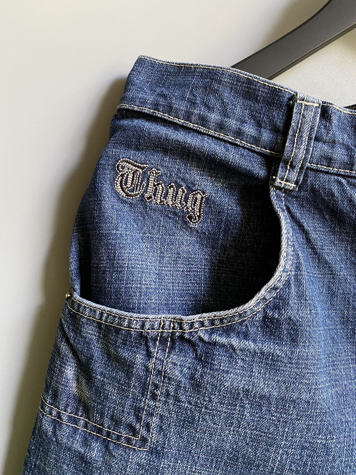 Makaveli × Rap Tees × Vintage Vintage Makaveli x 2Pac Jeans Shorts Denim Tupac Hiphop Rap Size US 33 - 10 Thumbnail