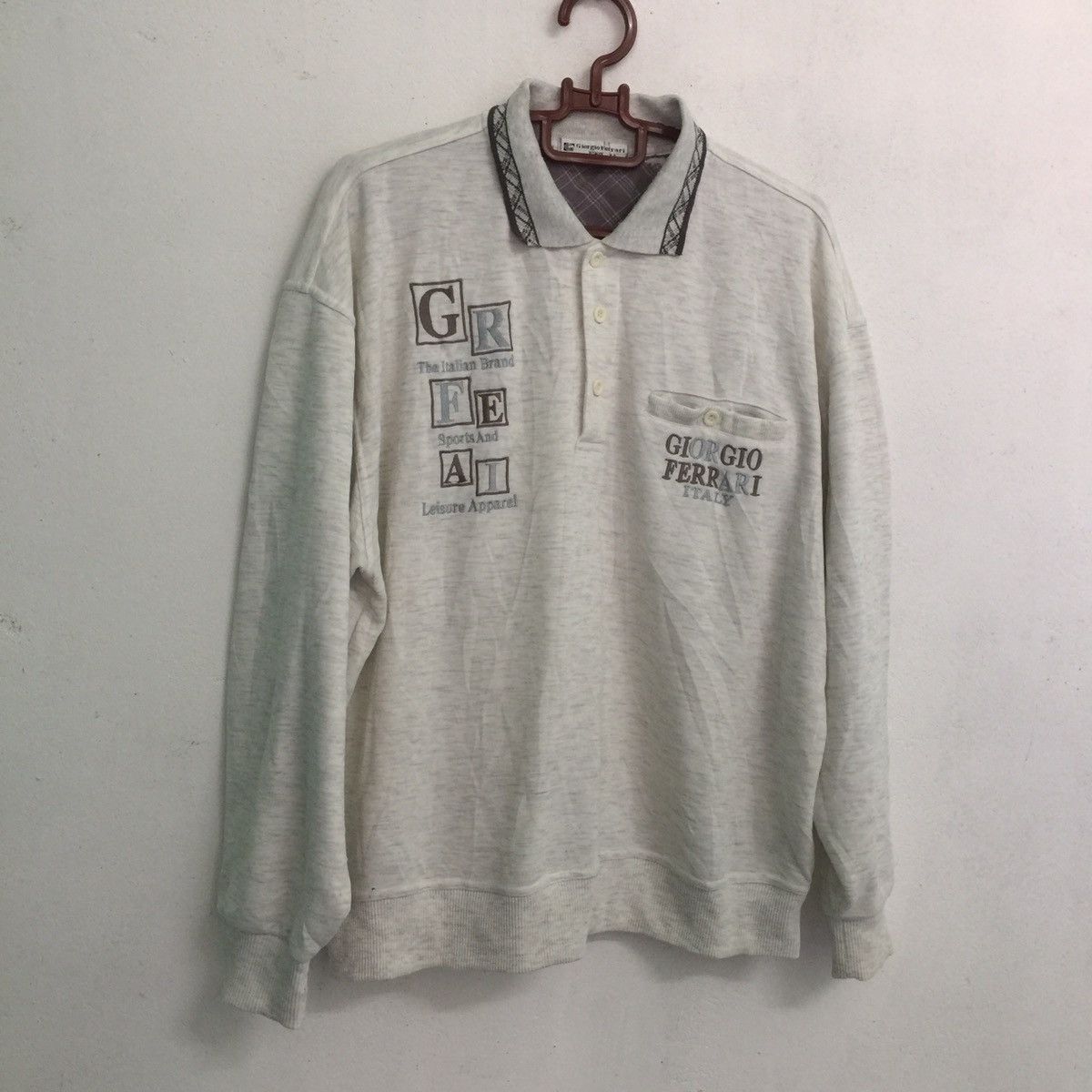 Ferrari Vintage Giorgio Ferrari Italy Sweatshirt Embroidery Logo Size US L / EU 52-54 / 3 - 3 Thumbnail