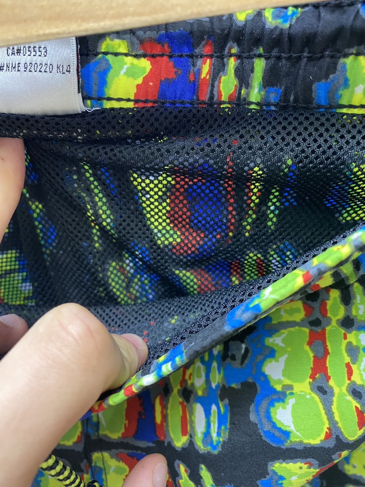 Nike × Vintage Vintage 90s Nike Abstract Acid Shorts Size US 34 / EU 50 - 10 Thumbnail