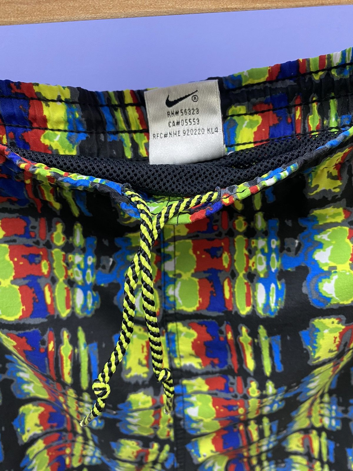 Nike × Vintage Vintage 90s Nike Abstract Acid Shorts Size US 34 / EU 50 - 9 Thumbnail