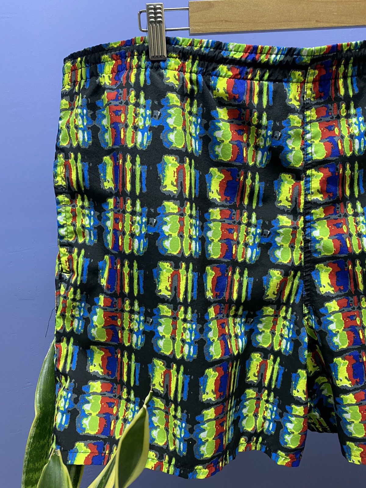 Nike × Vintage Vintage 90s Nike Abstract Acid Shorts Size US 34 / EU 50 - 5 Thumbnail