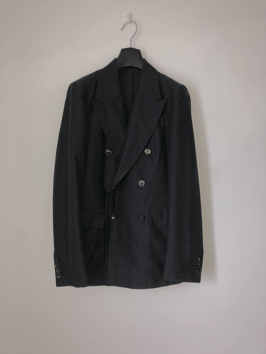 image of Dries Van Noten Jacquard Double-Breasted Suit Jacket in Navy, Men's (Size Small)