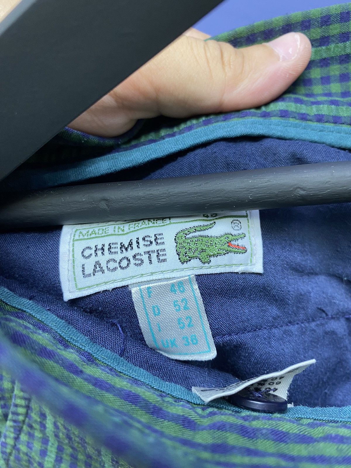 Lacoste × Vintage Vintage Chemise Lacoste Check Green Shorts Size US 36 / EU 52 - 16 Thumbnail