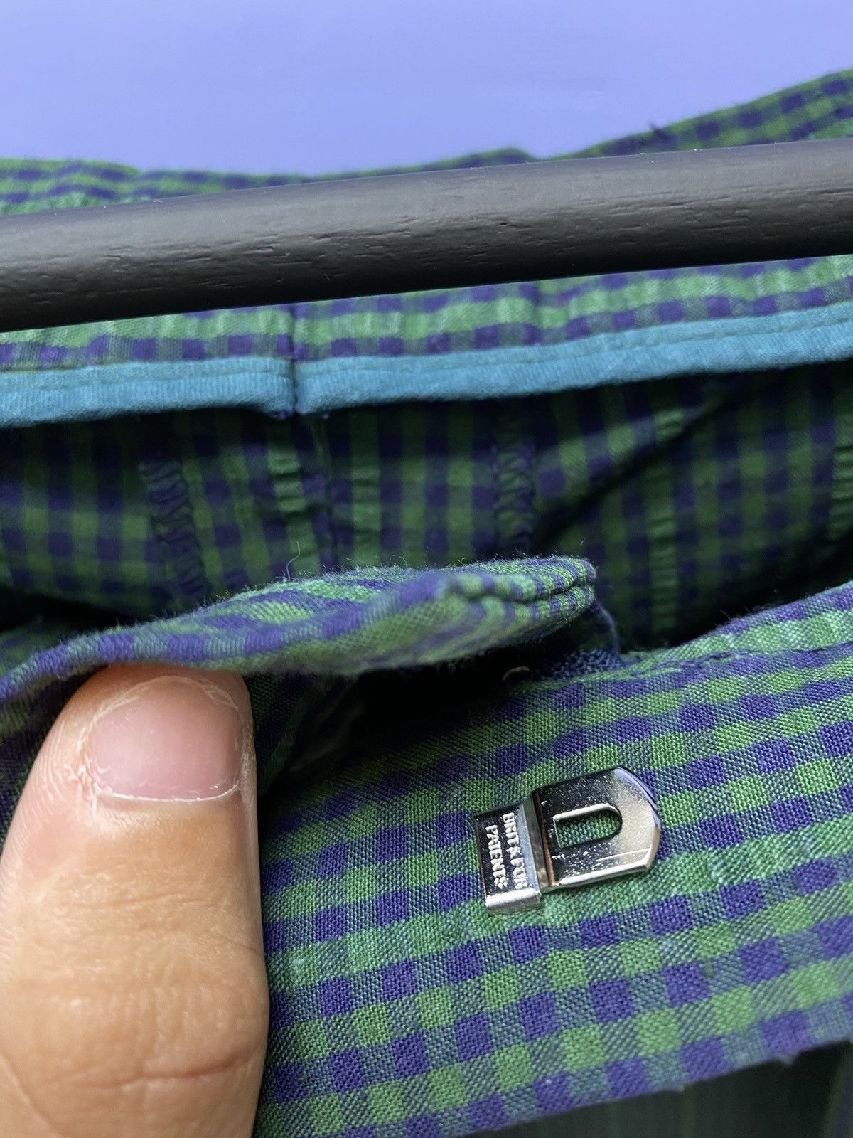 Lacoste × Vintage Vintage Chemise Lacoste Check Green Shorts Size US 36 / EU 52 - 13 Thumbnail