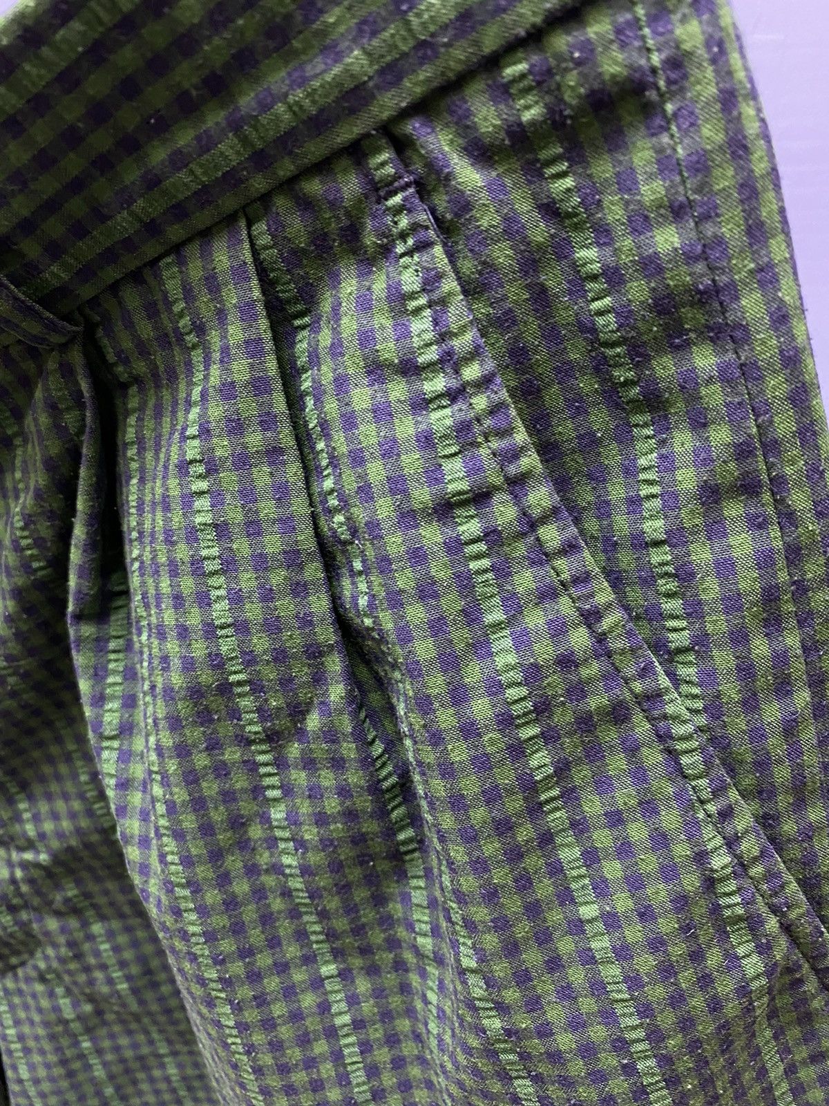 Lacoste × Vintage Vintage Chemise Lacoste Check Green Shorts Size US 36 / EU 52 - 9 Thumbnail