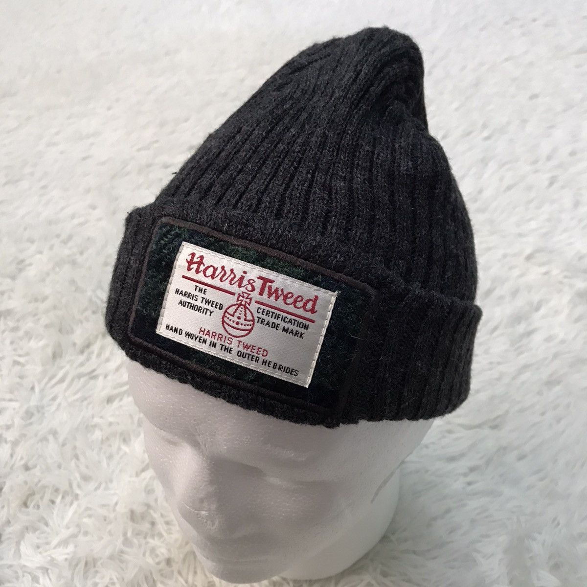 Harris Tweed Harris Tweed Beanie Hat Cap Snow Cap Plain Size ONE SIZE - 2 Thumbnail