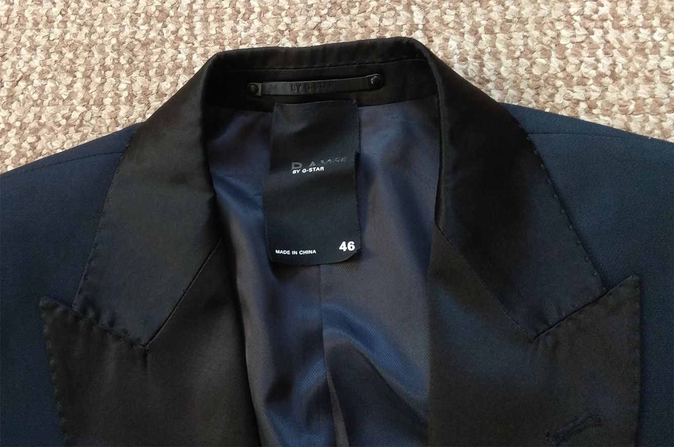 G-Star G-STAR RAW Correct Line Mindight Smoking Jacket Blazer Size 36R - 4 Thumbnail