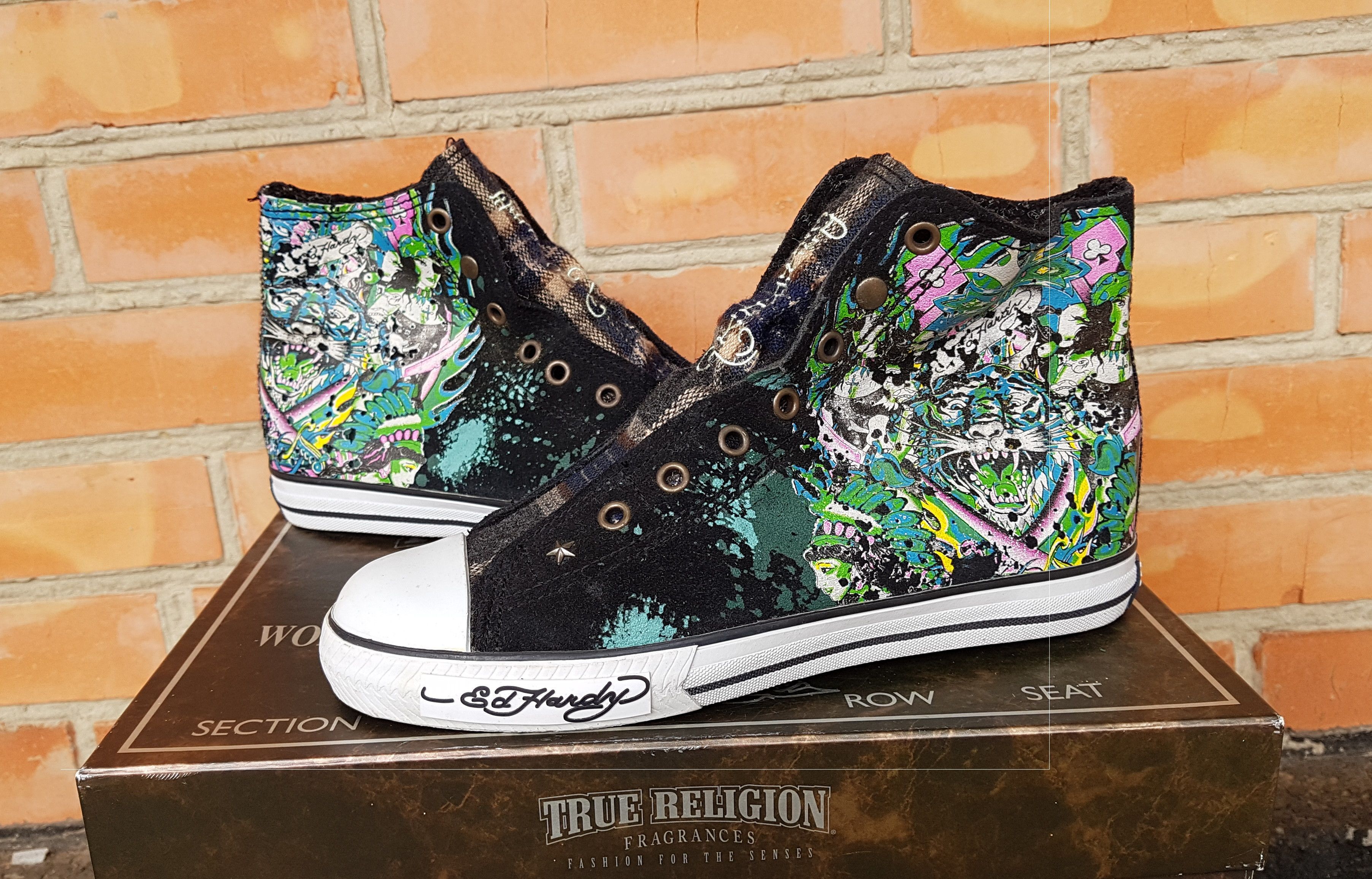 Ed Hardy Vintage Ed Hardy Hi-Top Womens Sherpa Suede Sneakers Size US 8 / IT 38 - 3 Thumbnail