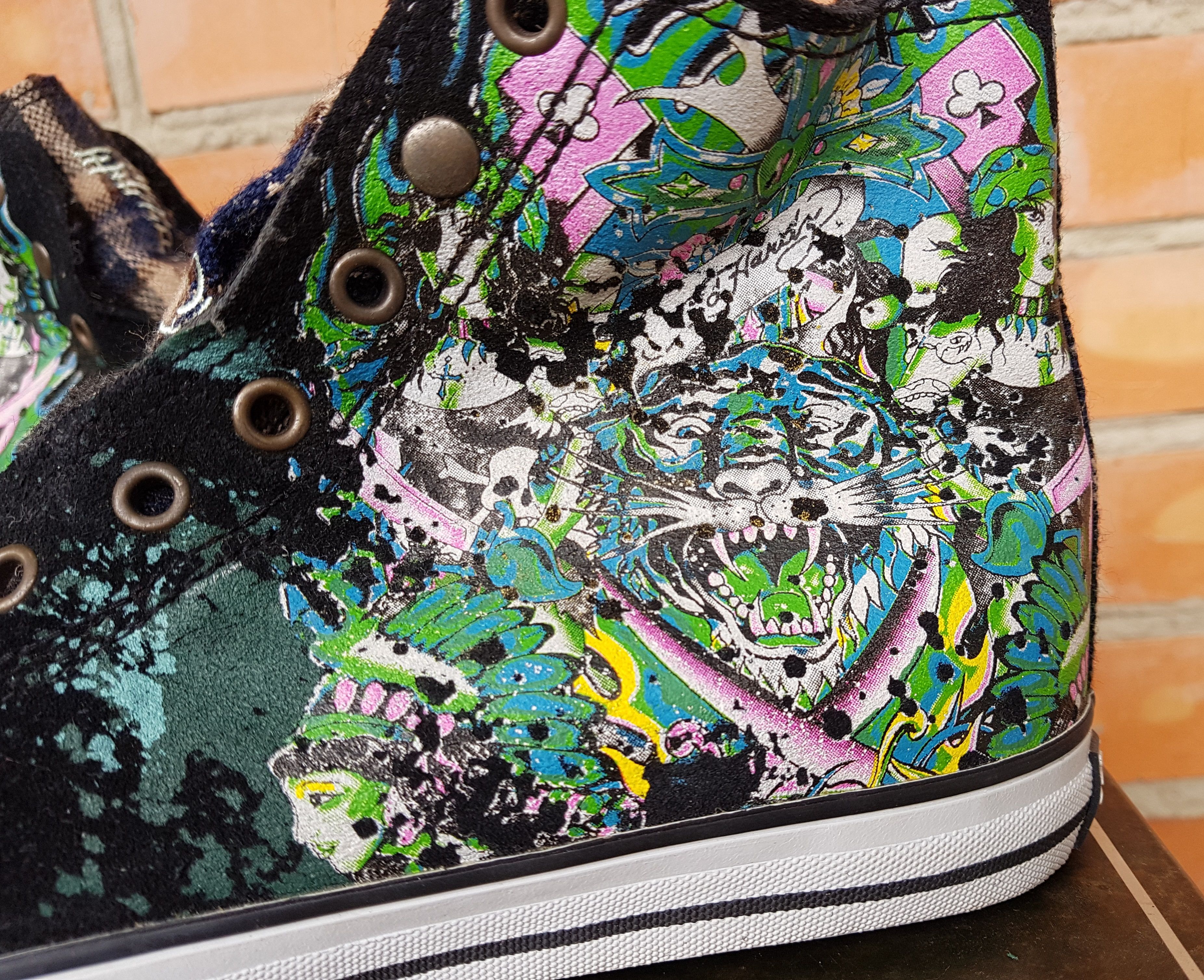 Ed Hardy Vintage Ed Hardy Hi-Top Womens Sherpa Suede Sneakers Size US 8 / IT 38 - 6 Thumbnail