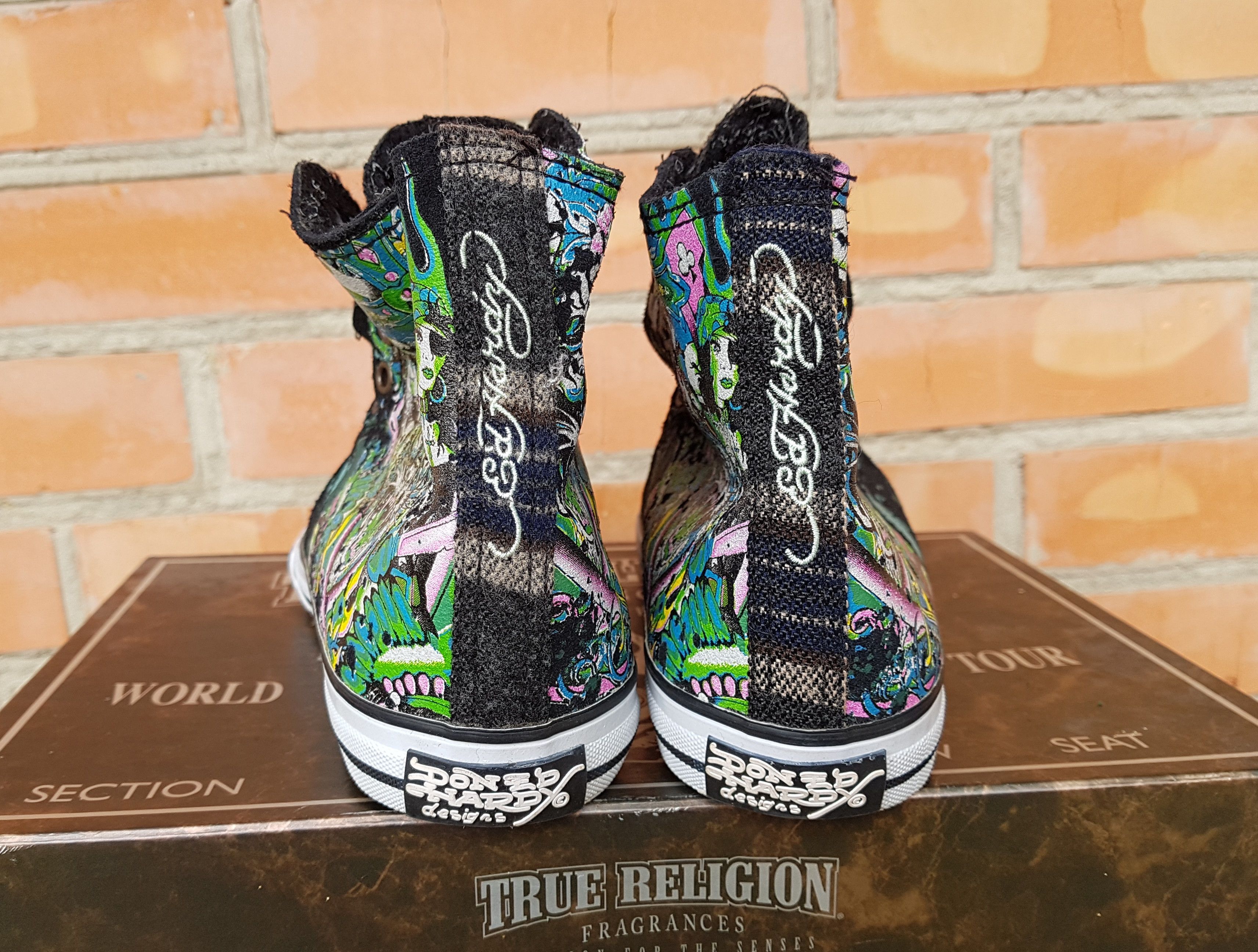 Ed Hardy Vintage Ed Hardy Hi-Top Womens Sherpa Suede Sneakers Size US 8 / IT 38 - 8 Thumbnail