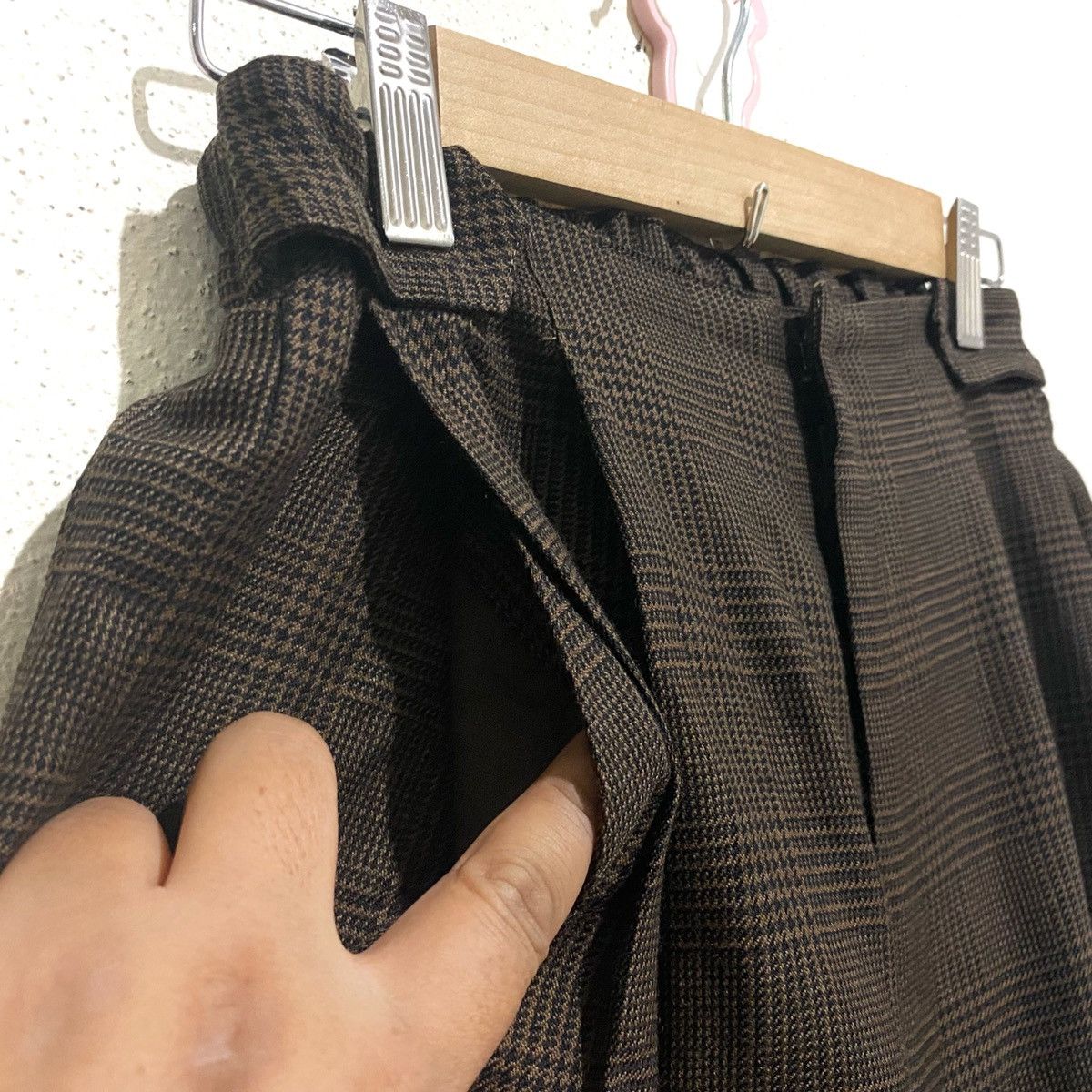 Issey Miyake Vintage ISSEY MIYAKE Checkered Pants High Waist Size 25" / US 0 / IT 36 - 2 Thumbnail