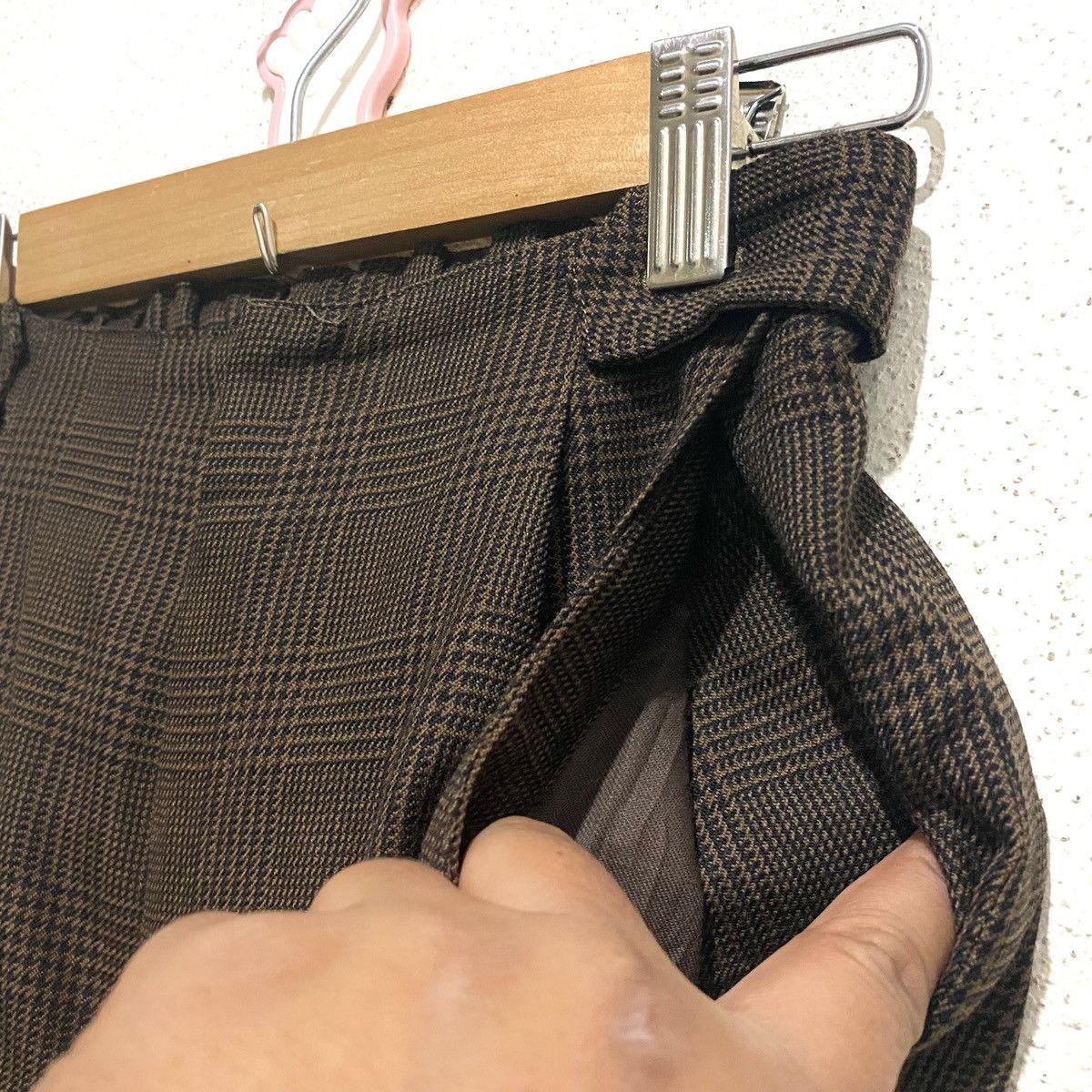 Issey Miyake Vintage ISSEY MIYAKE Checkered Pants High Waist Size 25" / US 0 / IT 36 - 3 Thumbnail