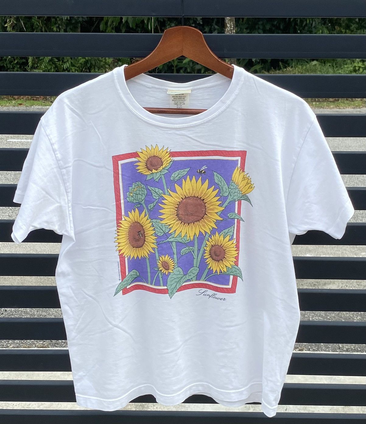 L.L. Bean × Vintage “Sunflower” Bee and Flower Shirt Size US M / EU 48-50 / 2 - 1 Thumbnail