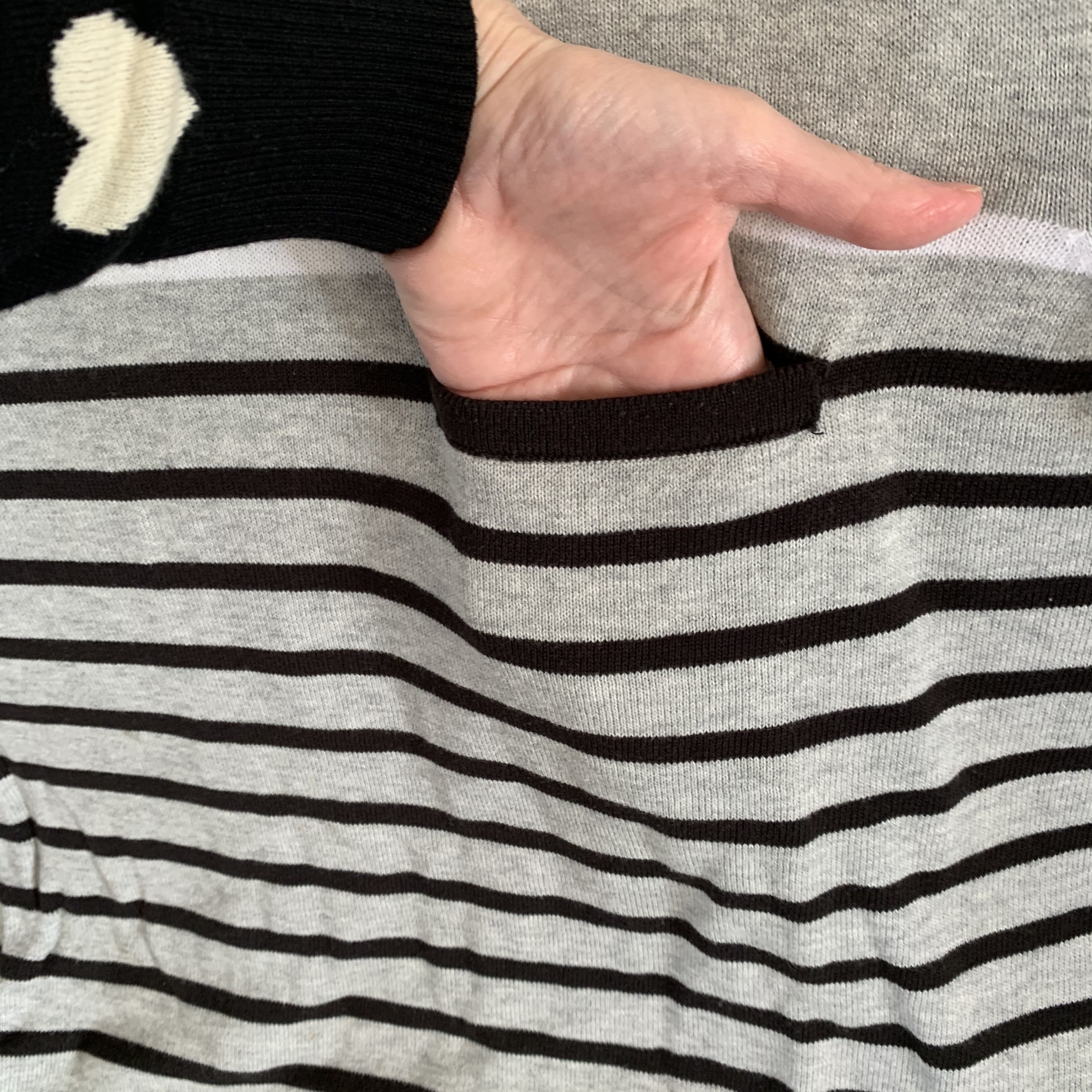 Other Amplify Gray Cotton Striped Sweater L Pullover Crewneck EUC Size US L / EU 52-54 / 3 - 3 Thumbnail