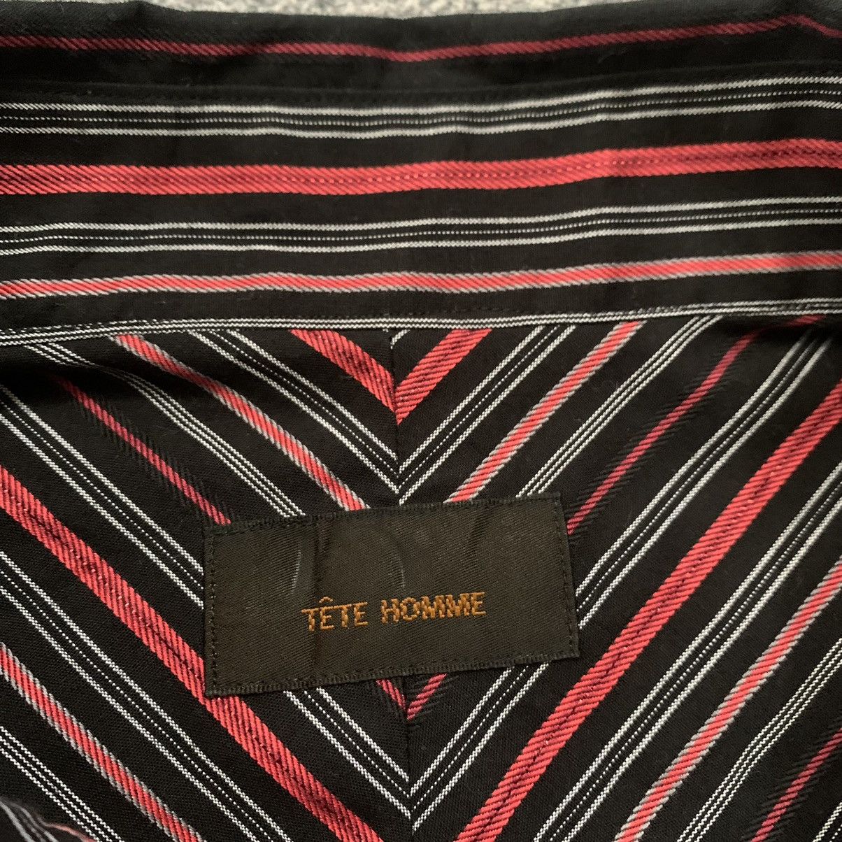 Issey Miyake × Pleats Please Issey Miyake × Tete Homme LAST DROP🔥TETE HOMME Stripes long sleeve shirt Size US L / EU 52-54 / 3 - 4 Thumbnail