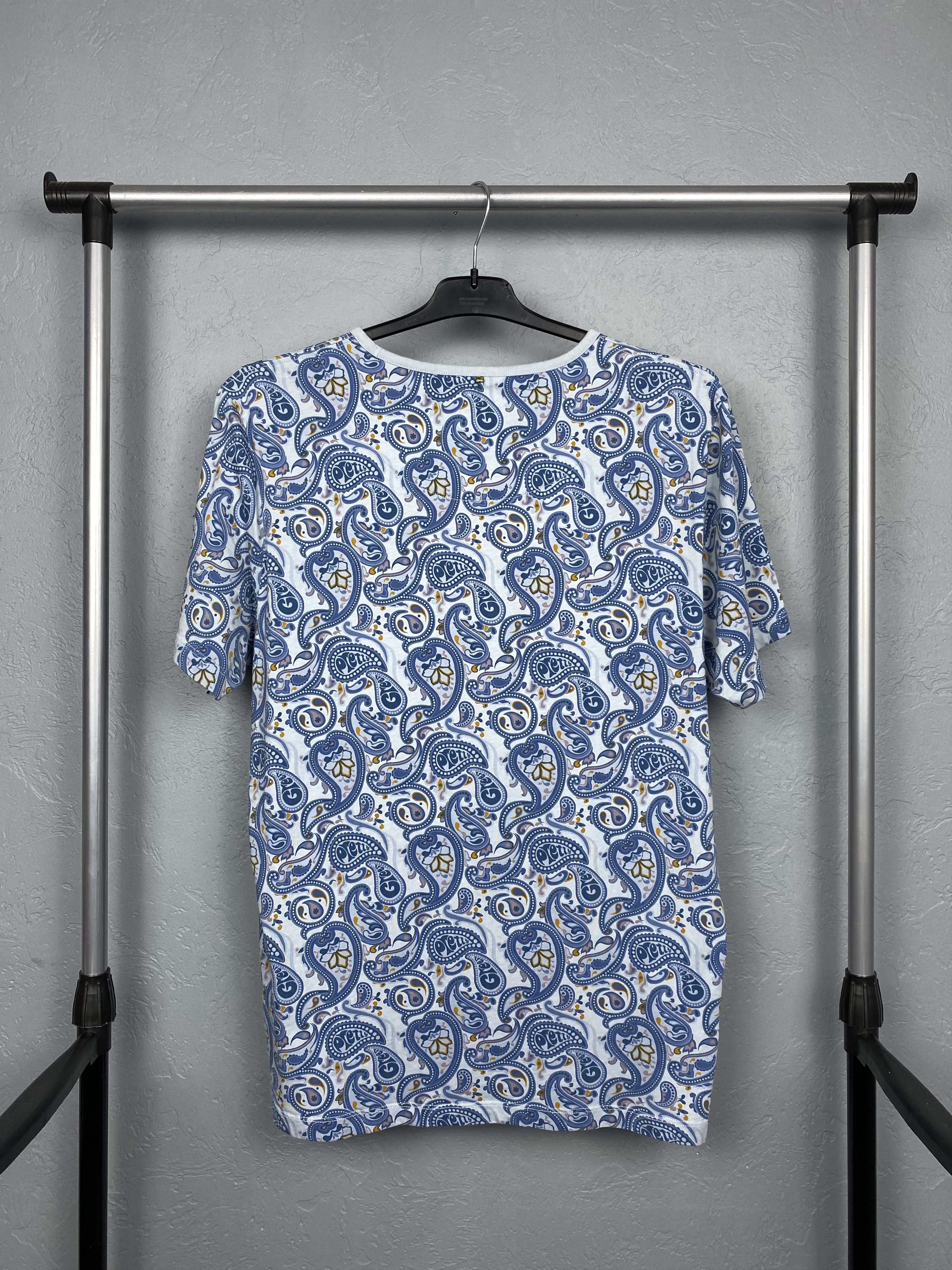 Pretty Green Pretty Green Vintage Mens Paisley Patterned T-Shirt Tee Size US L / EU 52-54 / 3 - 7 Thumbnail