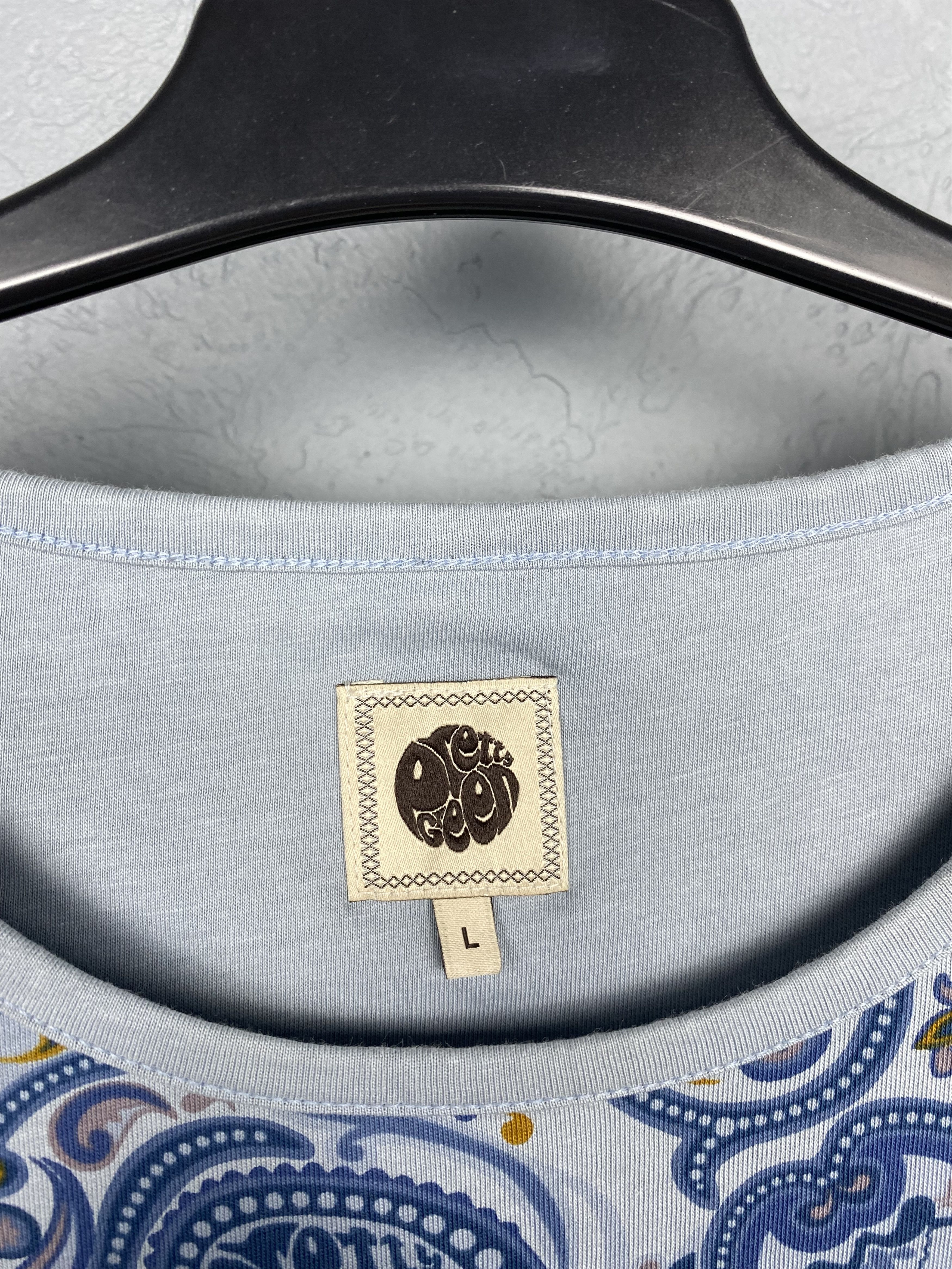 Pretty Green Pretty Green Vintage Mens Paisley Patterned T-Shirt Tee Size US L / EU 52-54 / 3 - 4 Thumbnail