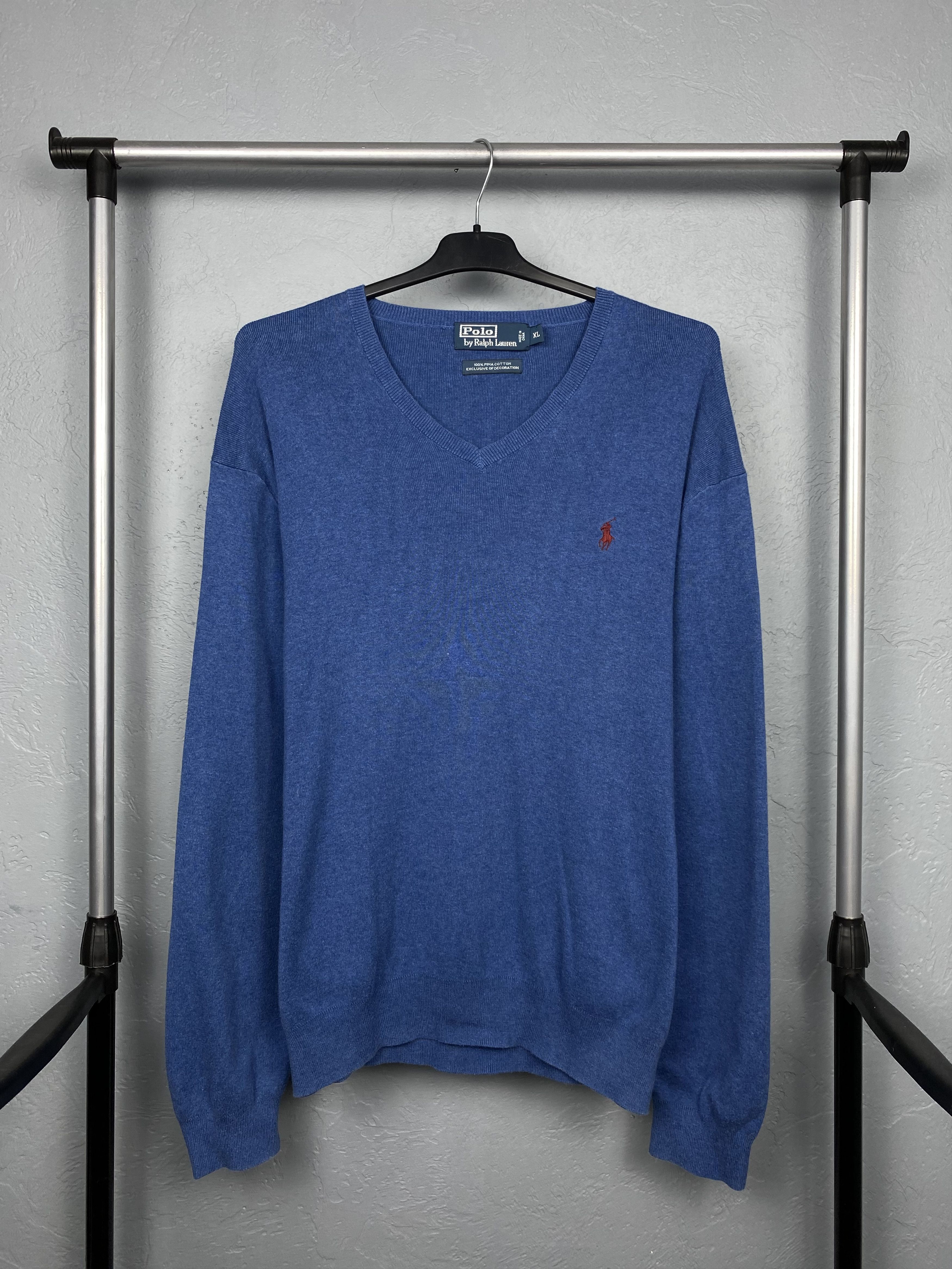 Polo Ralph Lauren Polo Ralph Lauren Vintage Mens V-neck Sweater Size US XL / EU 56 / 4 - 1 Thumbnail