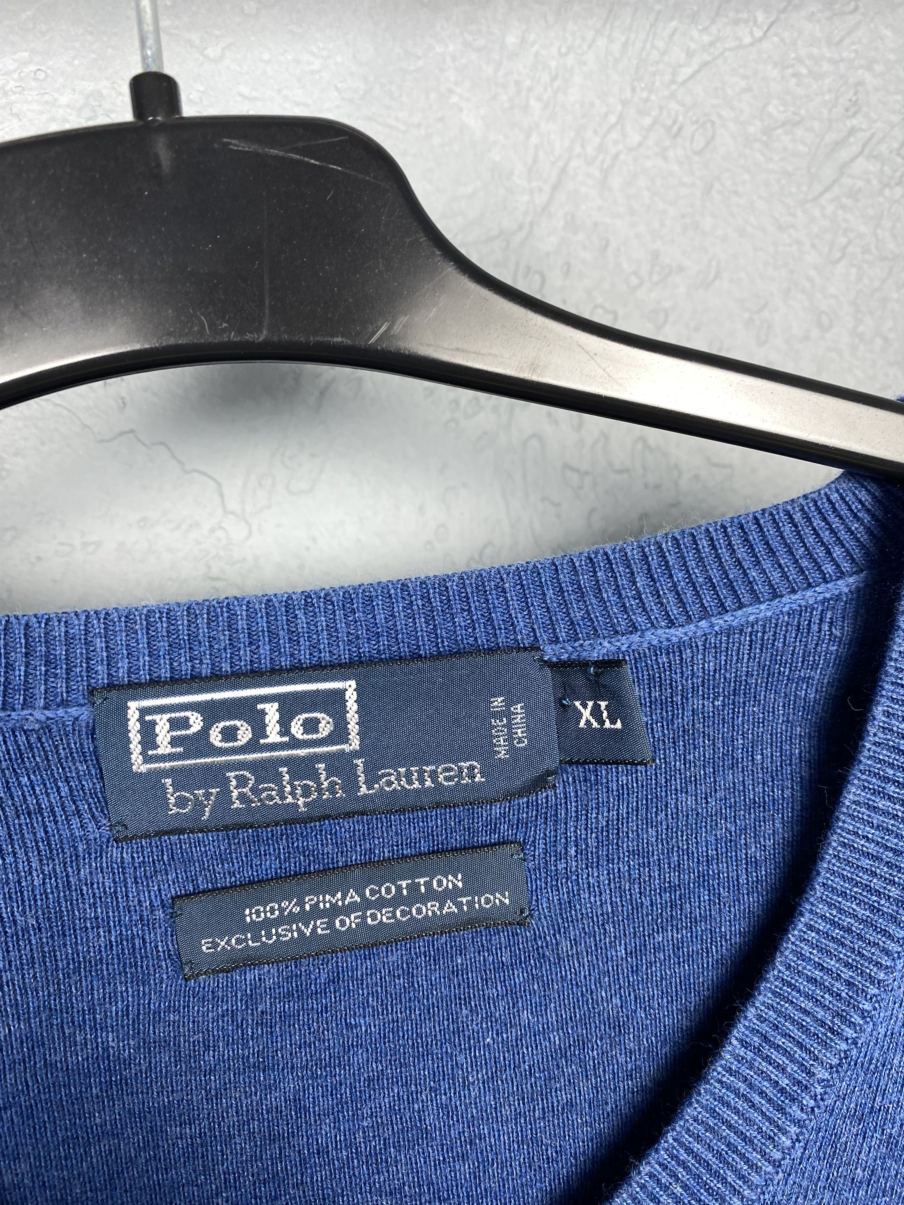 Polo Ralph Lauren Polo Ralph Lauren Vintage Mens V-neck Sweater Size US XL / EU 56 / 4 - 4 Thumbnail