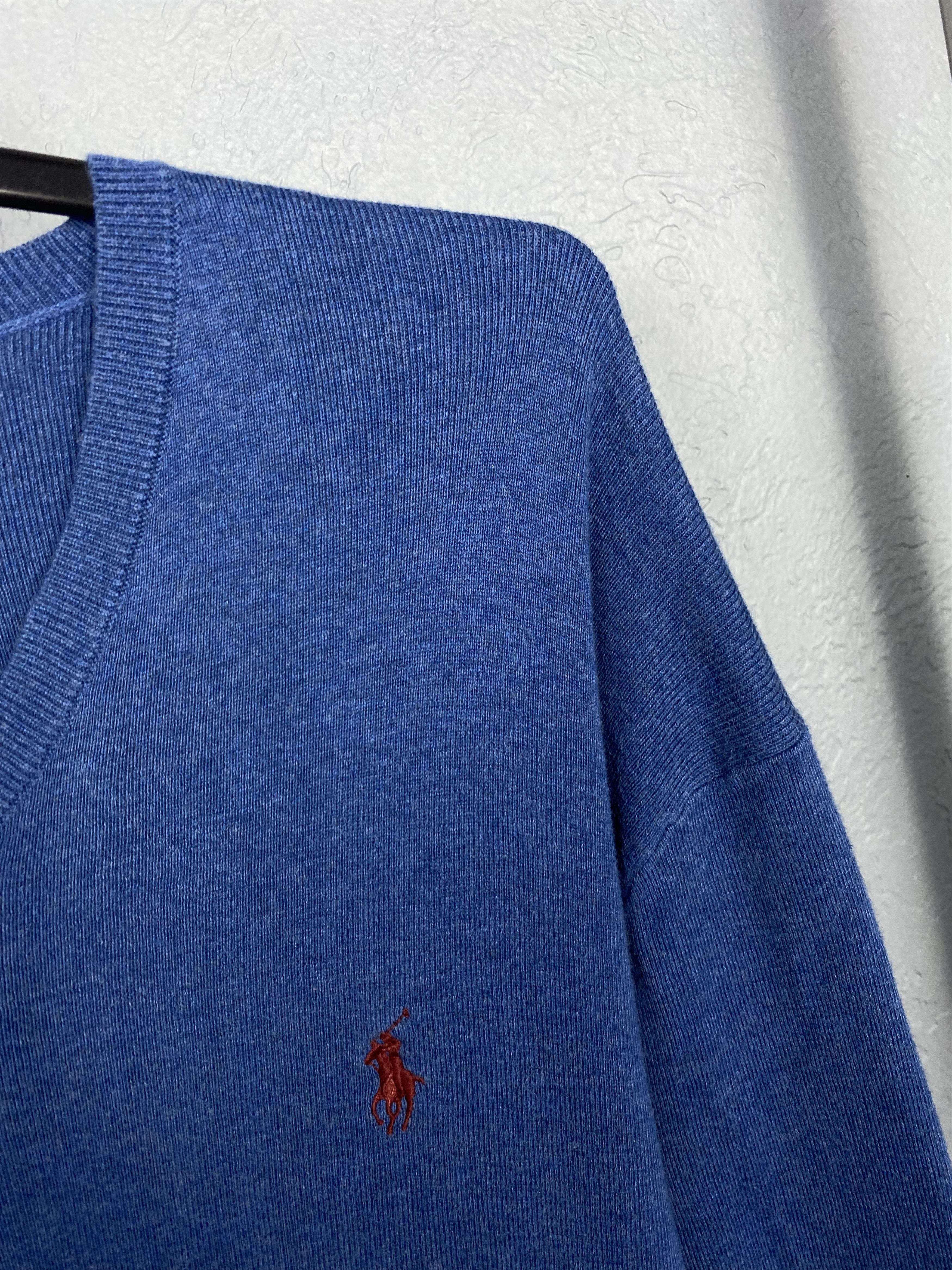 Polo Ralph Lauren Polo Ralph Lauren Vintage Mens V-neck Sweater Size US XL / EU 56 / 4 - 3 Thumbnail
