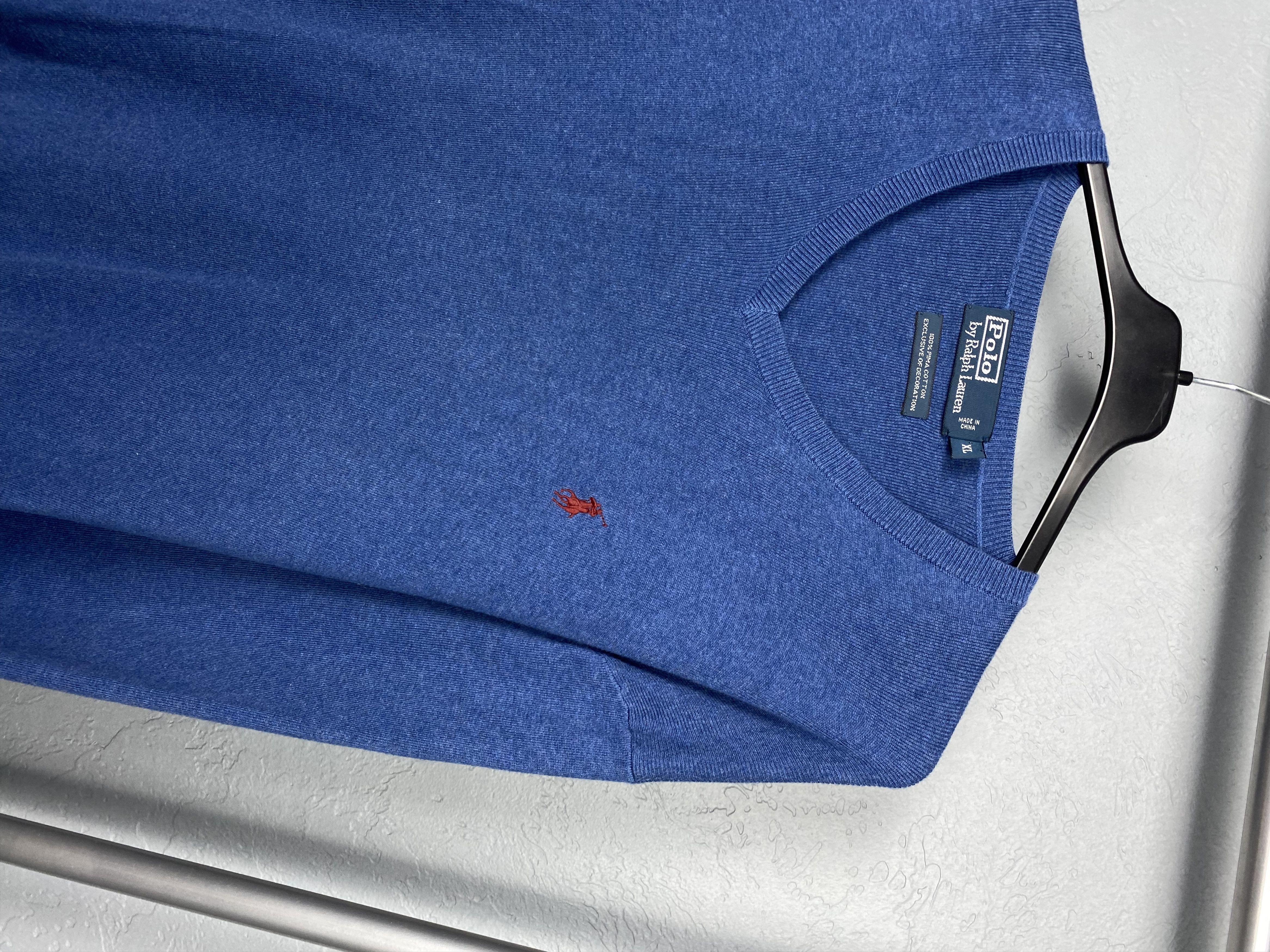 Polo Ralph Lauren Polo Ralph Lauren Vintage Mens V-neck Sweater Size US XL / EU 56 / 4 - 2 Thumbnail