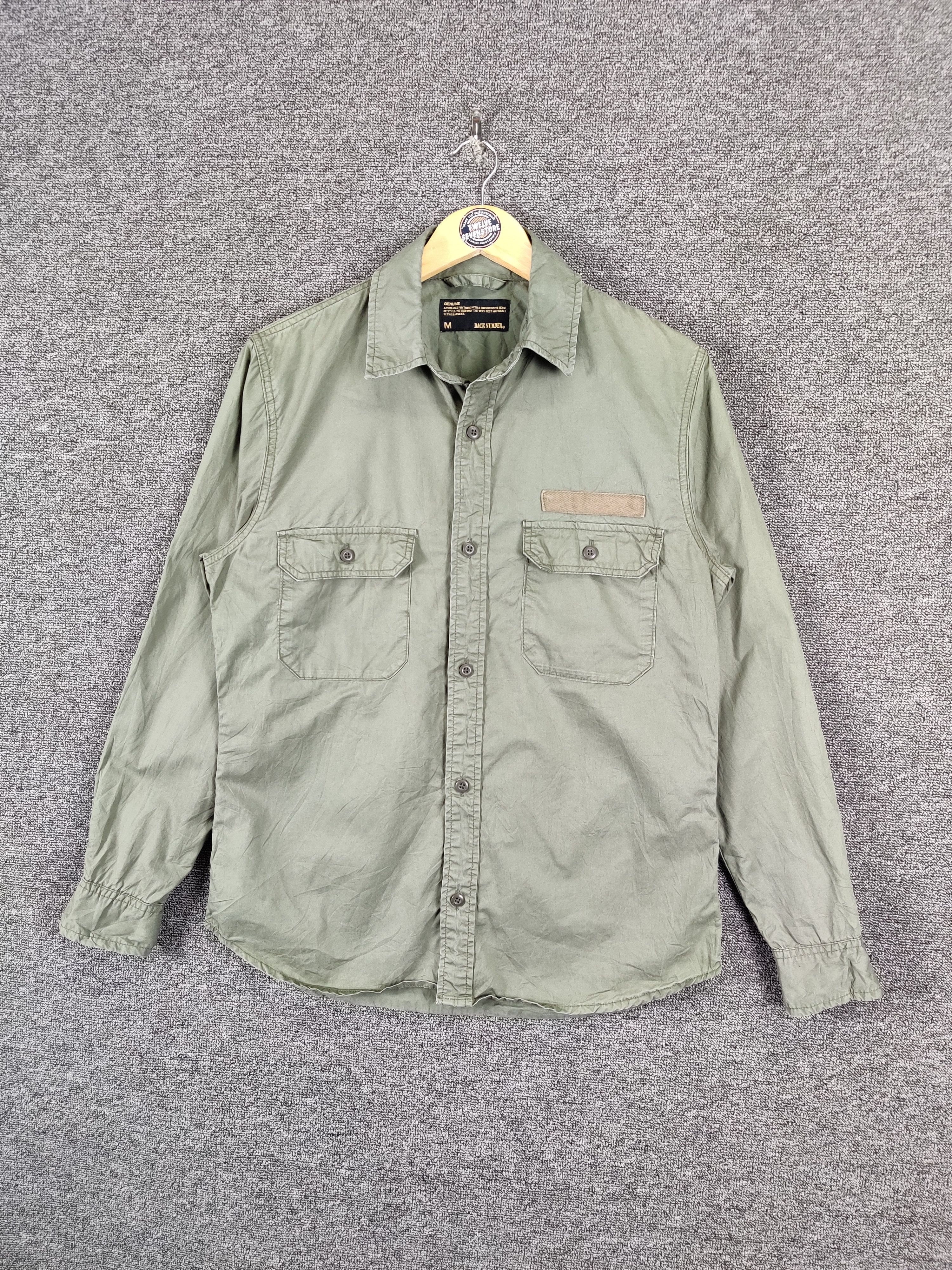 Japanese Brand Vintage Back Number Tactical Pocket Work Shirt Size US M / EU 48-50 / 2 - 2 Thumbnail