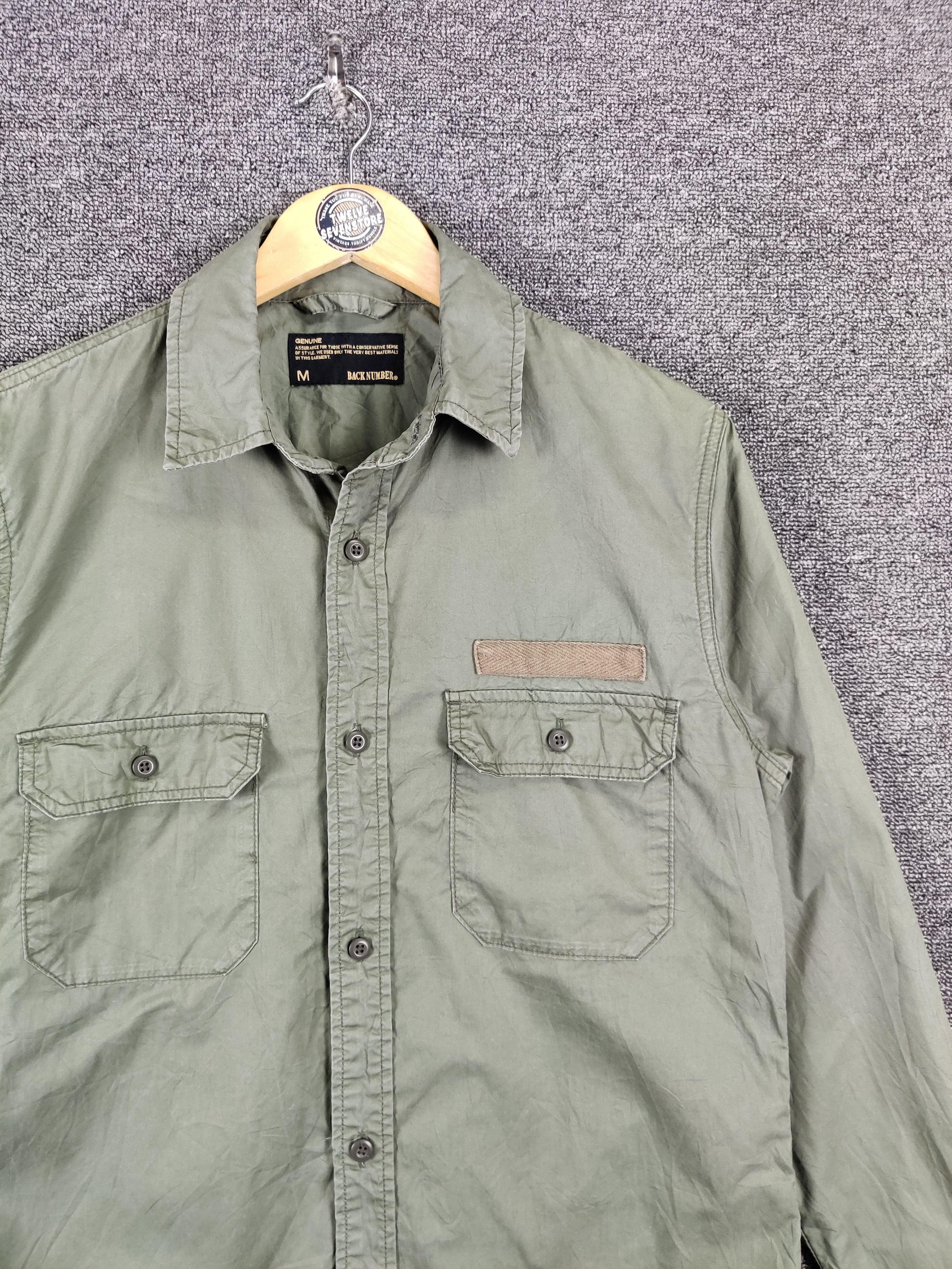 Japanese Brand Vintage Back Number Tactical Pocket Work Shirt Size US M / EU 48-50 / 2 - 6 Thumbnail