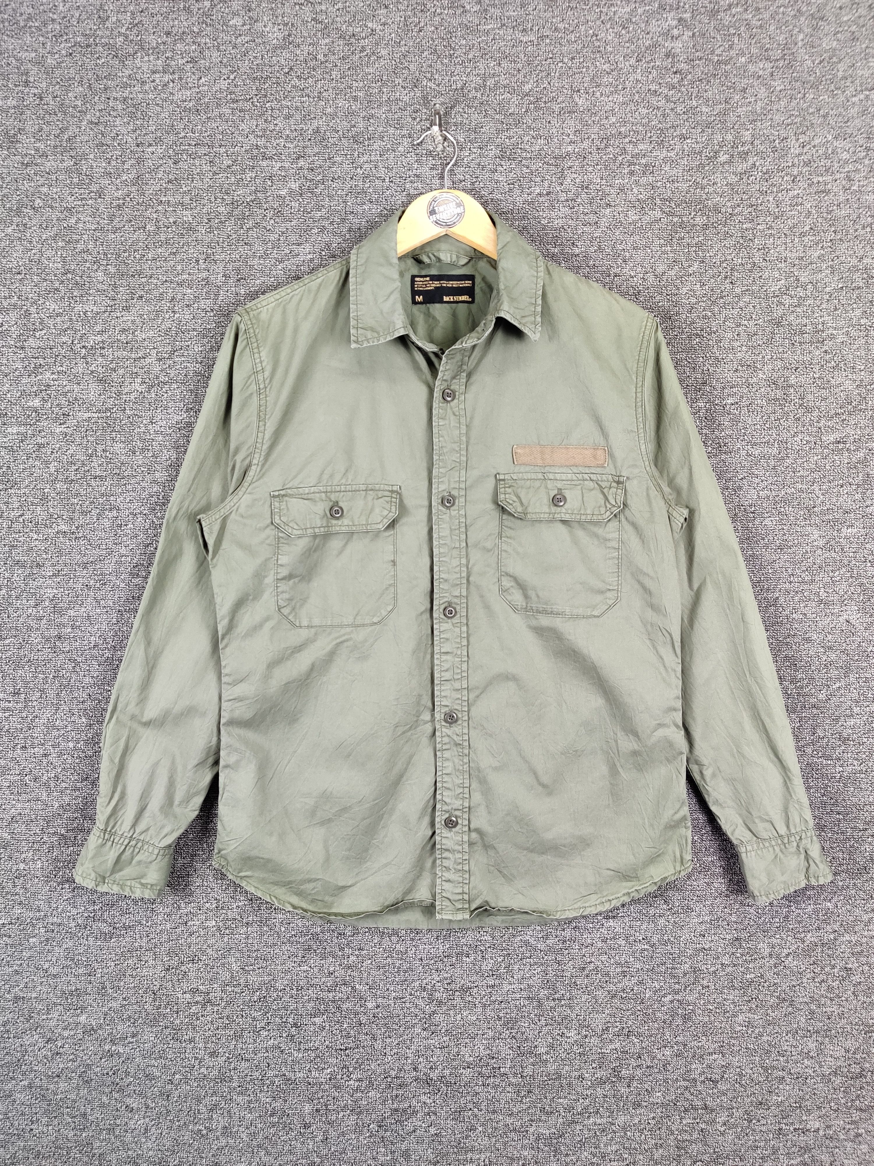 Japanese Brand Vintage Back Number Tactical Pocket Work Shirt Size US M / EU 48-50 / 2 - 1 Thumbnail