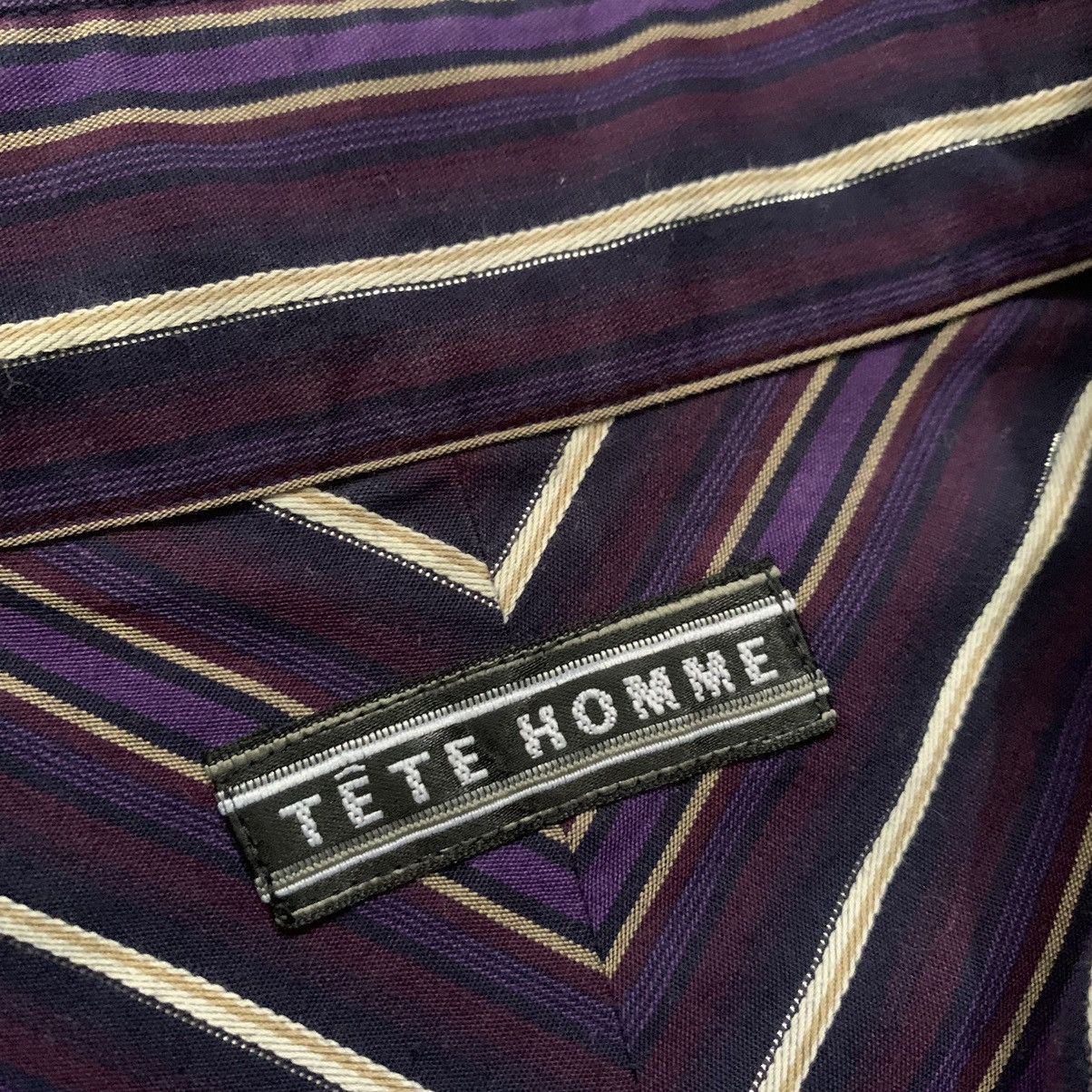 Issey Miyake × Pleats Please Issey Miyake × Tete Homme LAST DROP🔥TETE HOMME Stripes long sleeve shirt Size US L / EU 52-54 / 3 - 4 Thumbnail