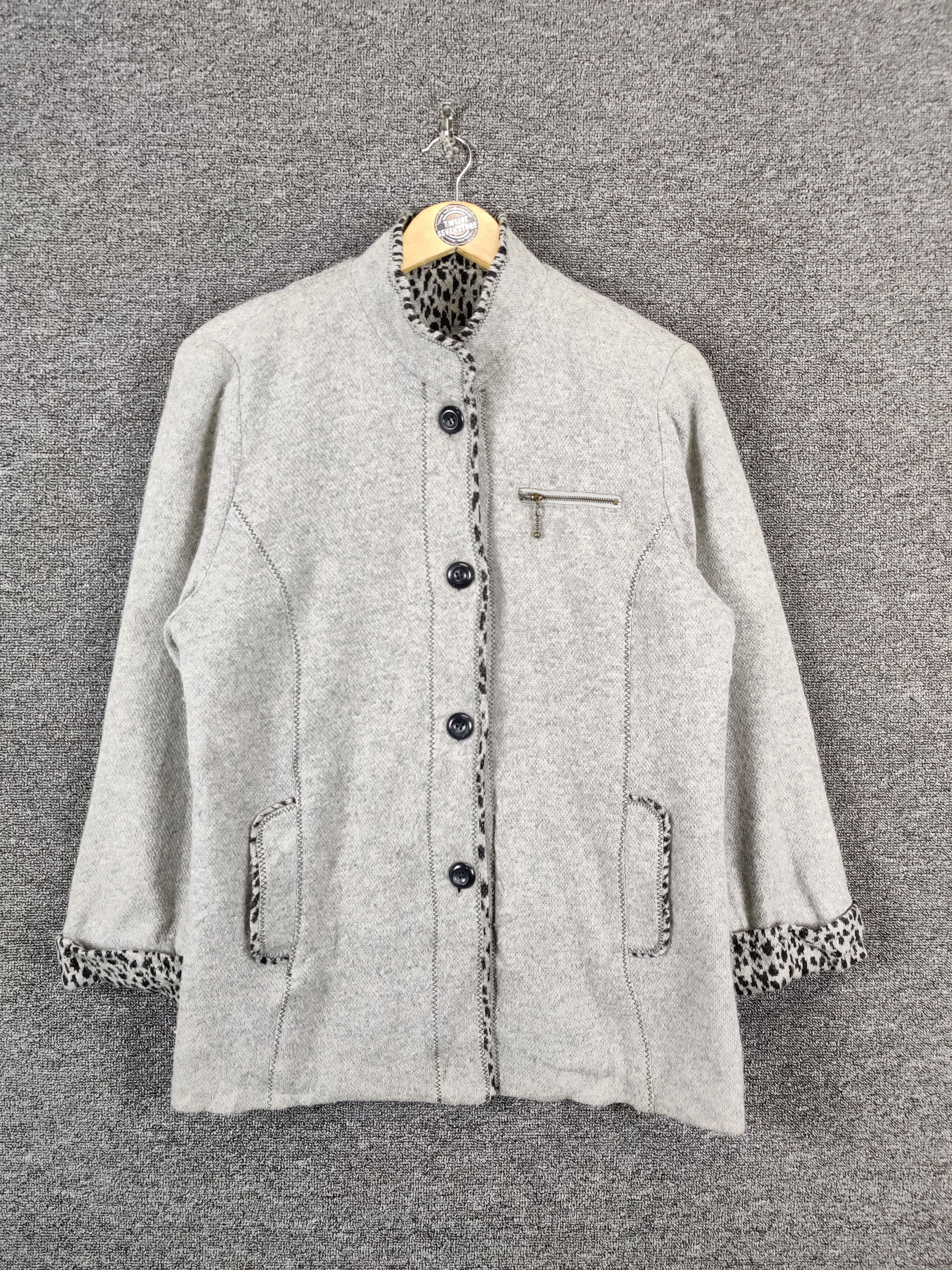 Japanese Brand Japanese Brand Leopard Wool Jacket By Lady's Mode Size US M / EU 48-50 / 2 - 1 Thumbnail
