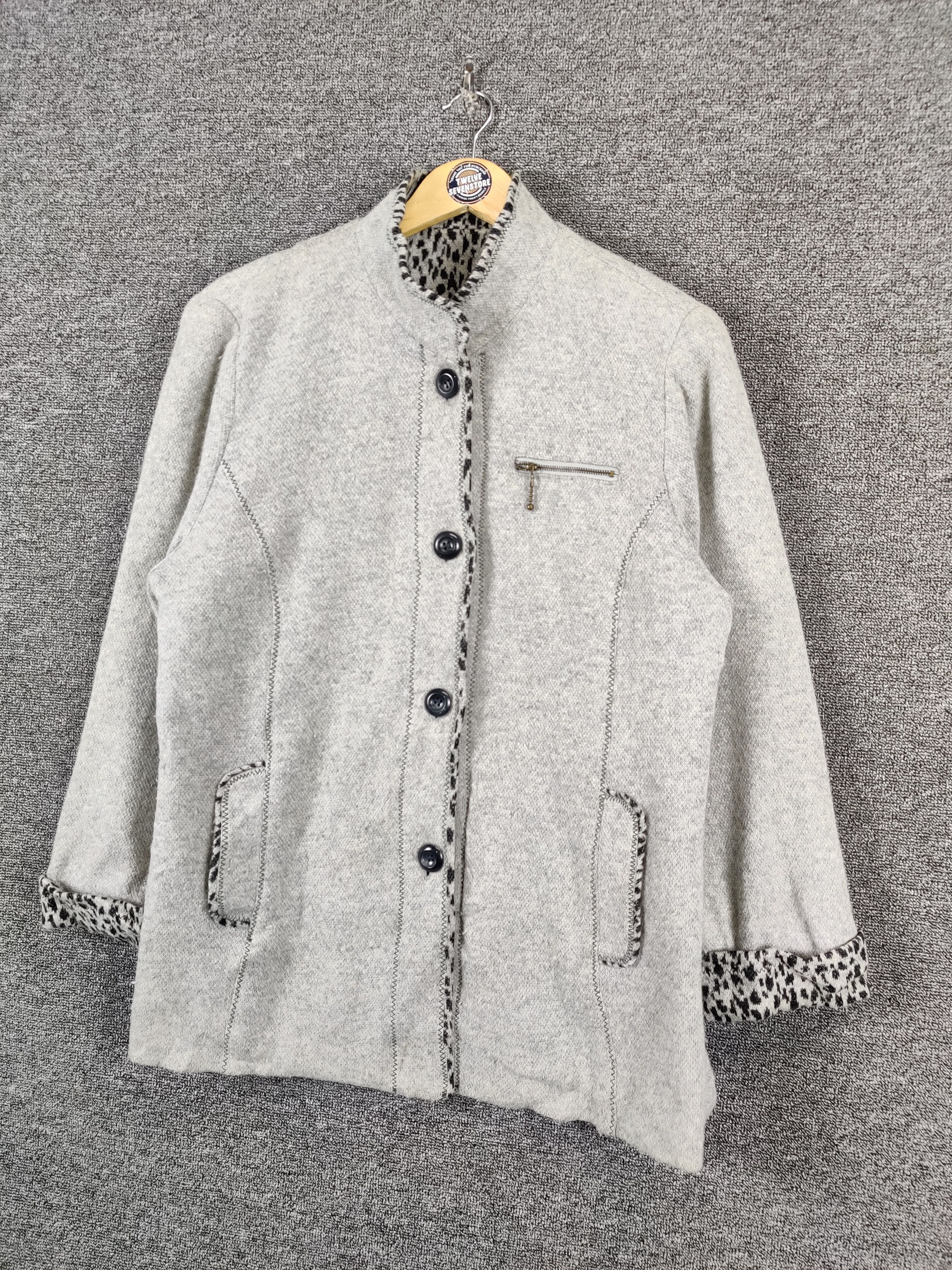 Japanese Brand Japanese Brand Leopard Wool Jacket By Lady's Mode Size US M / EU 48-50 / 2 - 2 Thumbnail