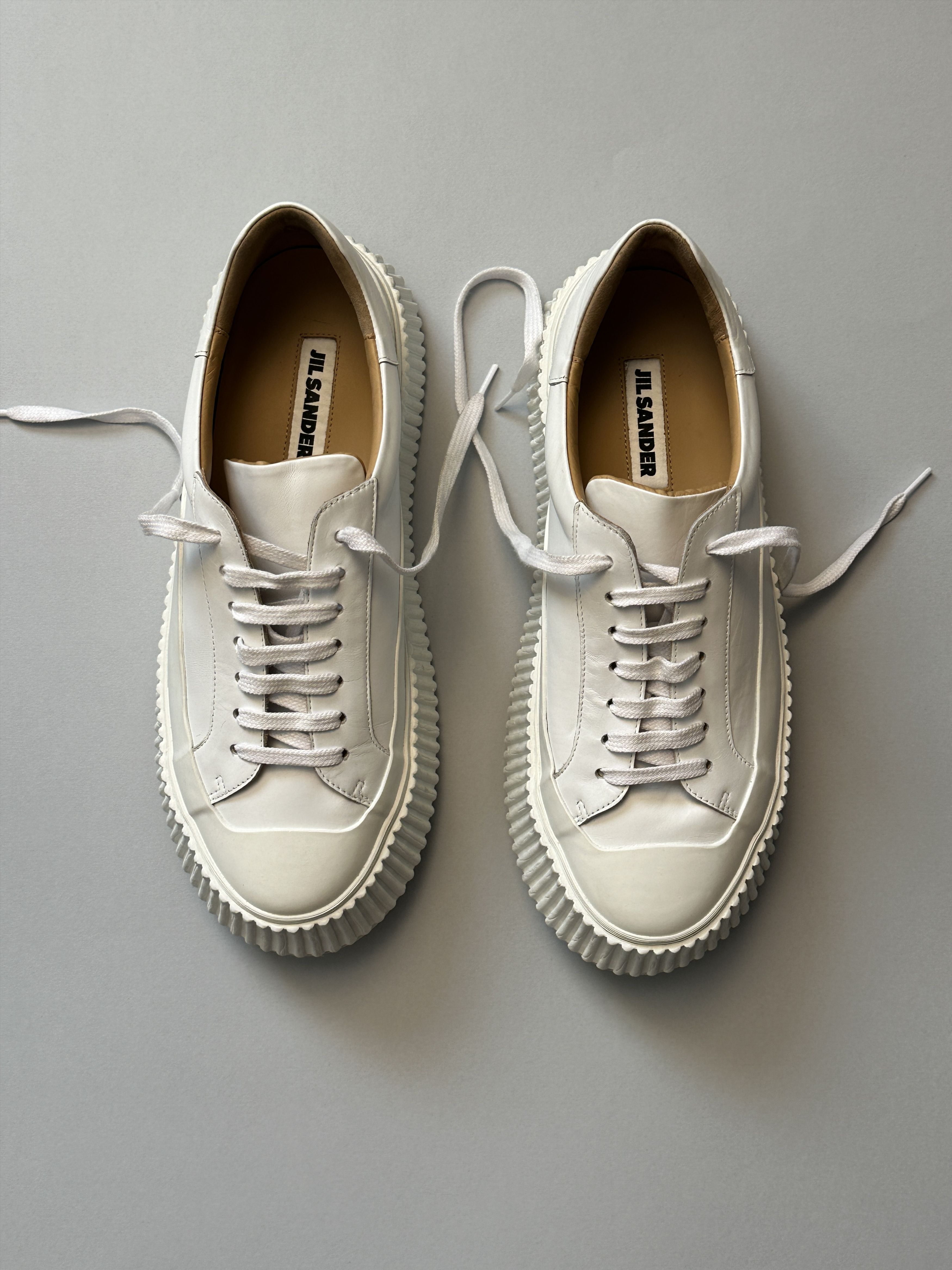 Jil Sander Jil Sander Vulcanized Low Top Leather Sneakers Size US 9 / IT 39 - 2 Thumbnail